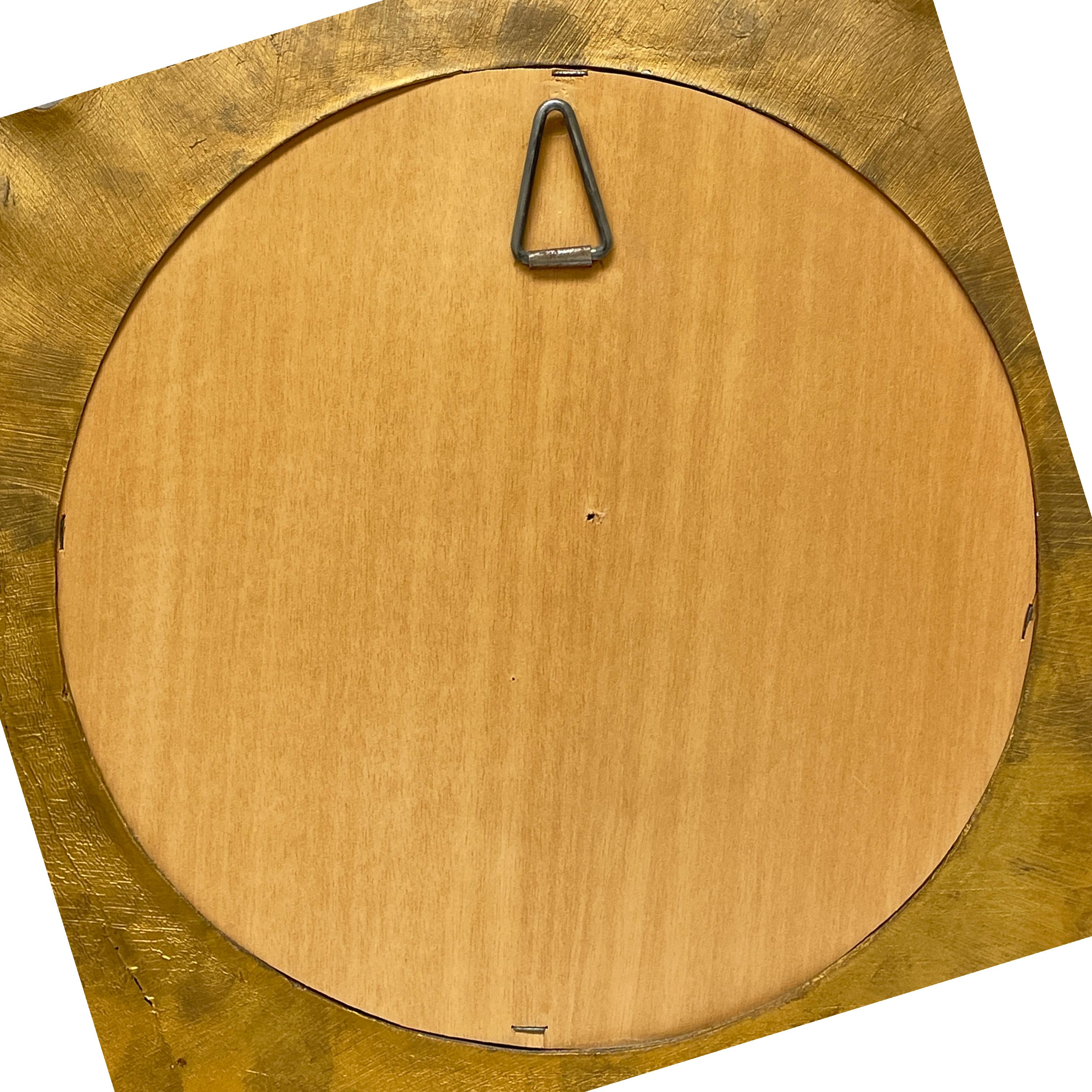 Beautiful Starburst Sunburst Gilded Convex Mirror, Italy, circa 1960s 3