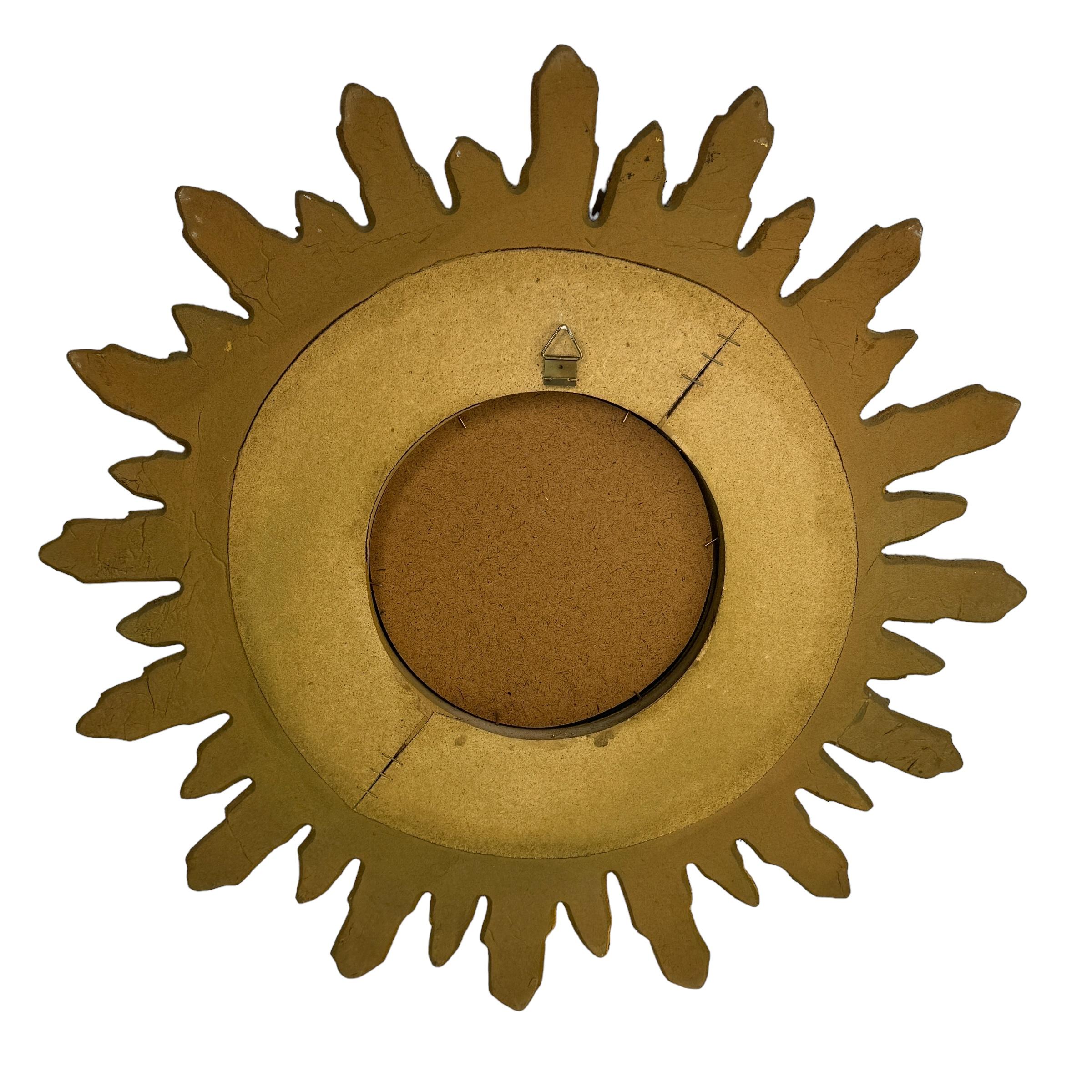 Schöne Starburst Sunburst vergoldetes Holz Spiegel Italien, circa 1950er Jahre 4