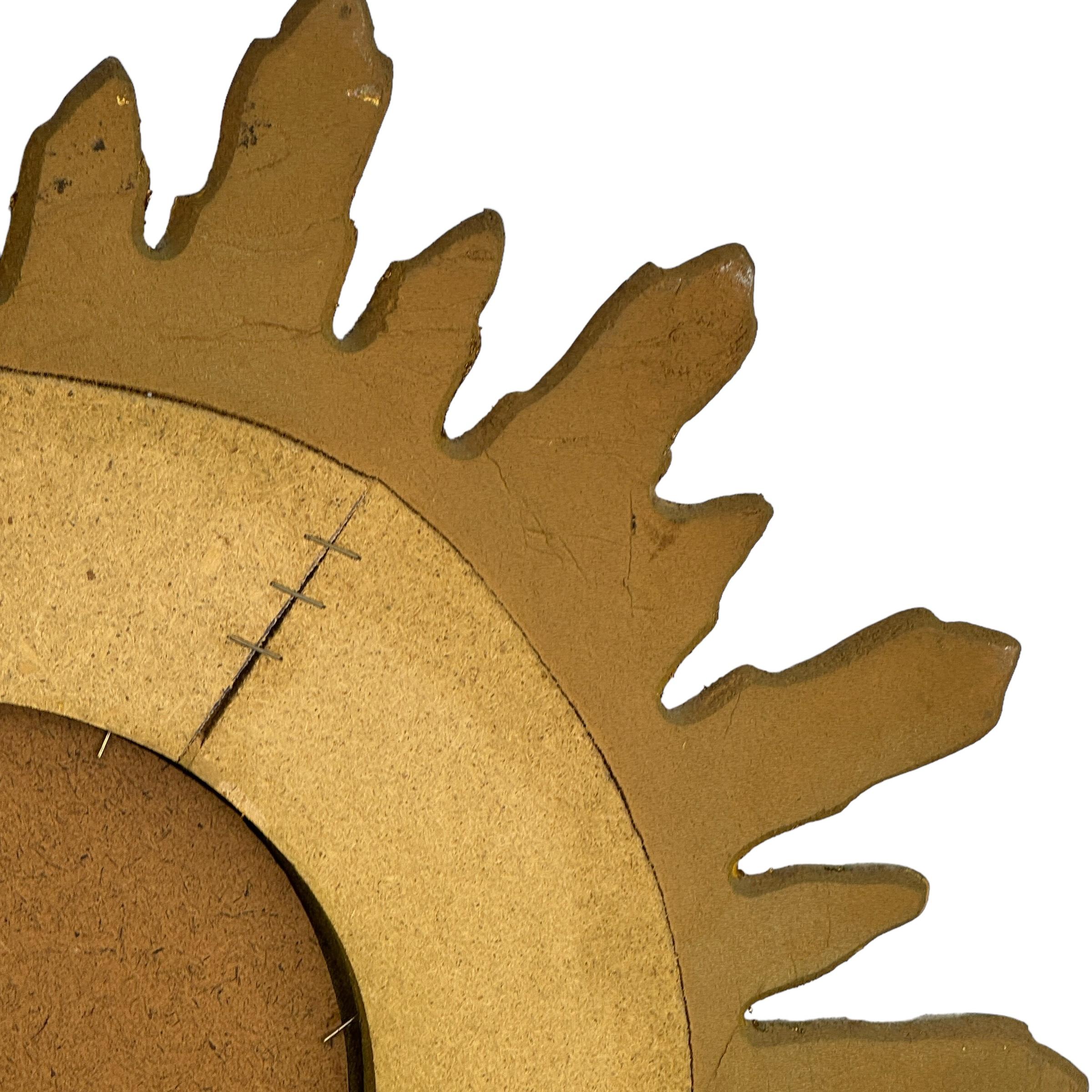 Schöne Starburst Sunburst vergoldetes Holz Spiegel Italien, circa 1950er Jahre 8