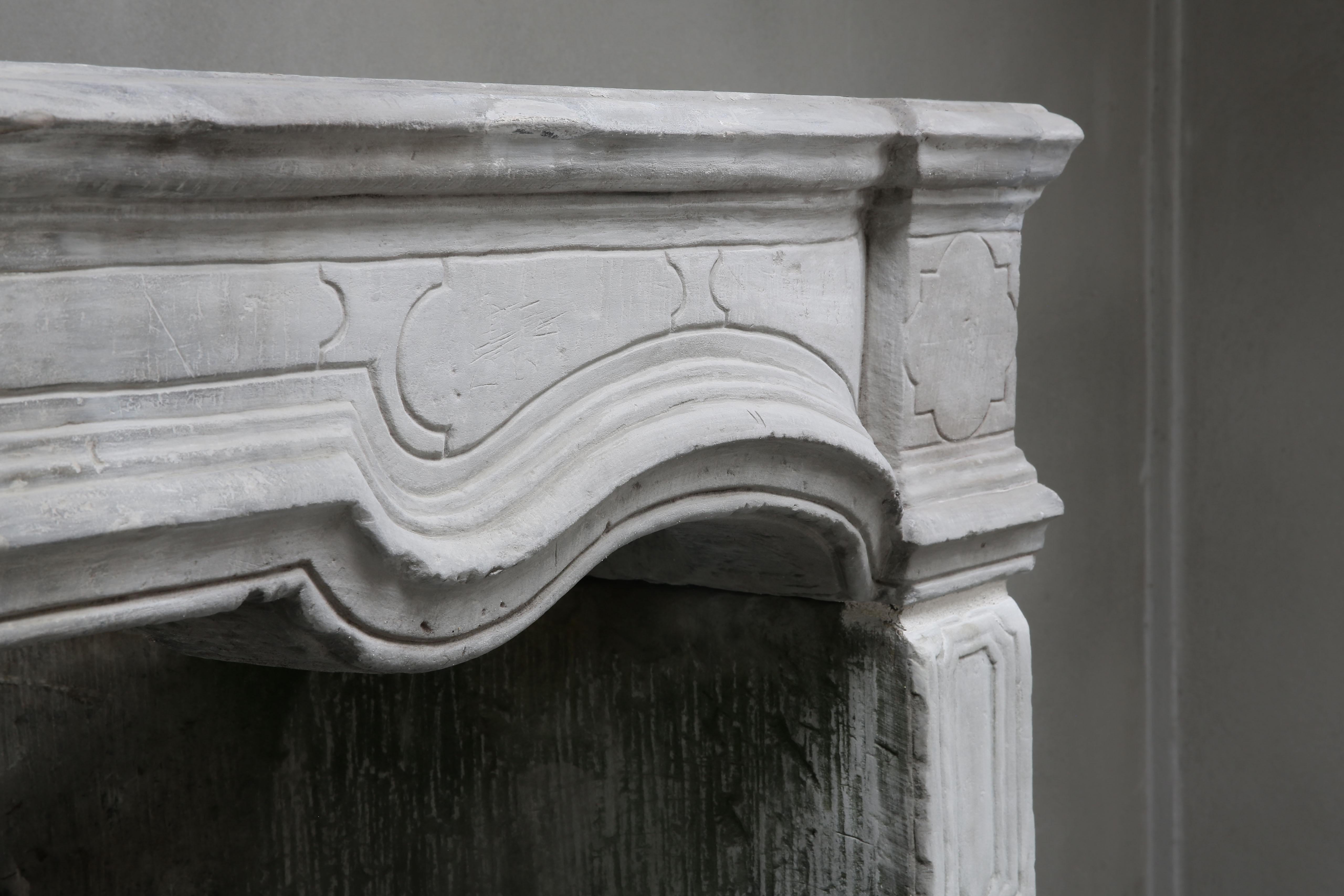 Beautiful Stately and Carved French Limestone, 18th Century, Louis XIV For Sale 1