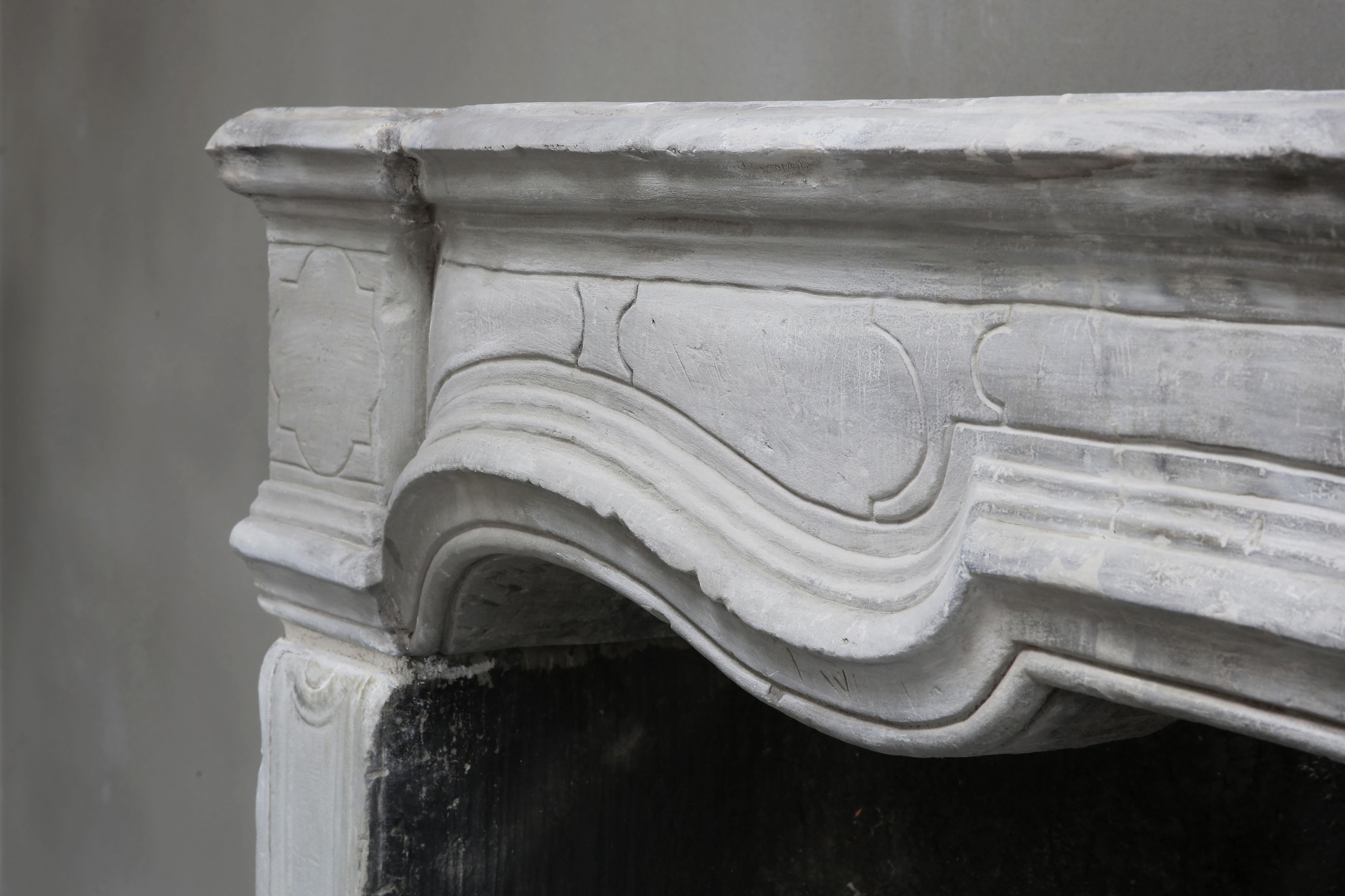 Beautiful Stately and Carved French Limestone, 18th Century, Louis XIV For Sale 2