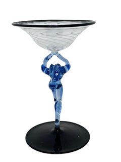 Beautiful Stemware Cocktail Glass, Nude Lady Stem, Bimini Art Vintage Austria