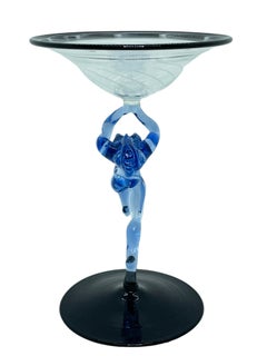 Beautiful Stemware Cocktail Glass, Nude Lady Stem, Bimini Art Vintage Austria