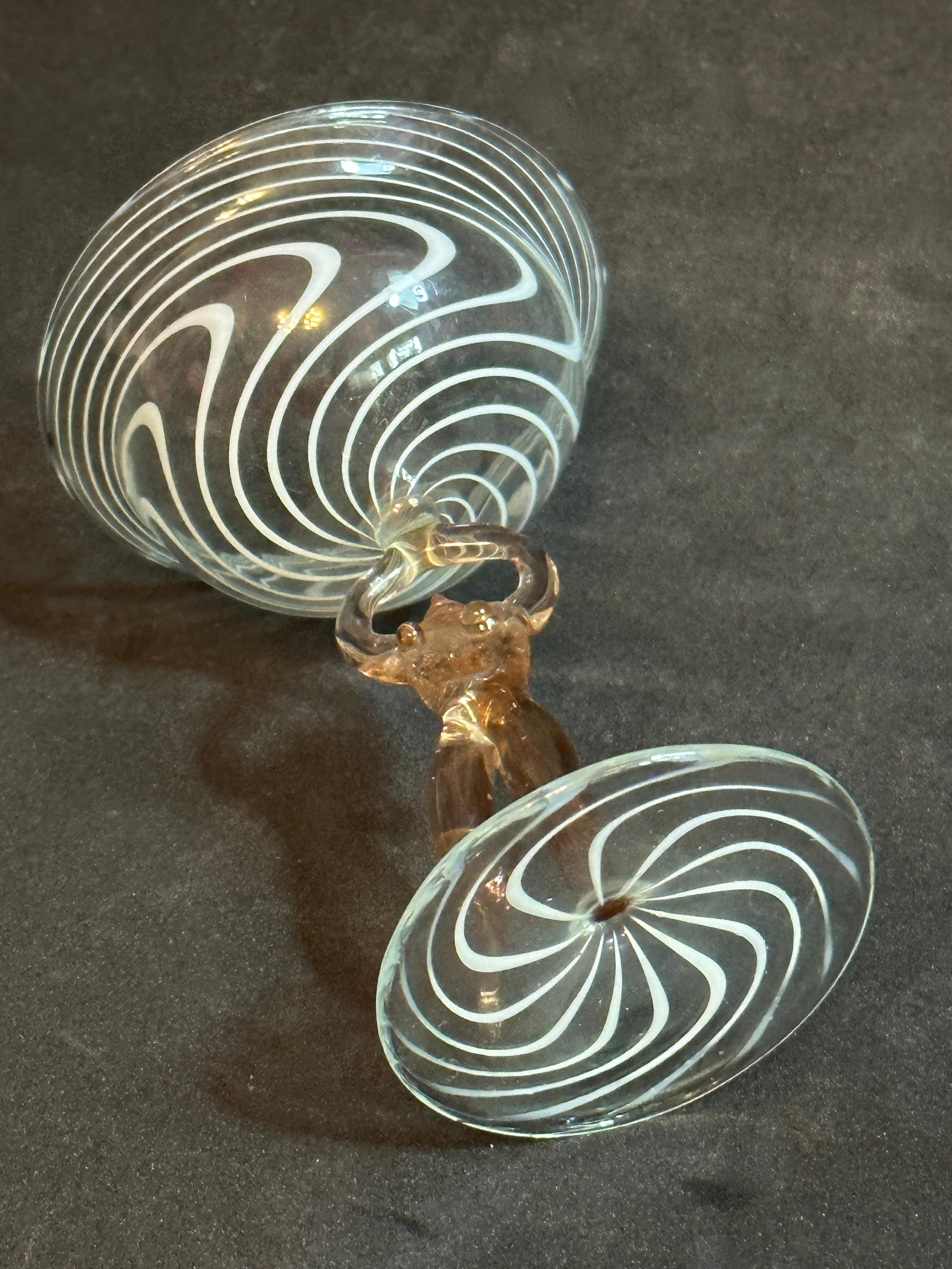 Schönes Stemware-Cocktailglas, Akt-Damenstiel, Bimini-Kunst, Österreich (Handgefertigt) im Angebot