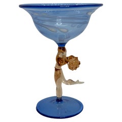 Preciosa copa de cóctel Stemware, Vástago de Dama Desnuda, Bimini Art Vintage Austria