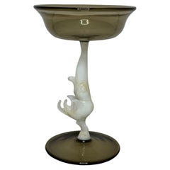 Beautiful Stemware Liqueur Glass, Bird Animal Stem, Bimini Art Antique Austria