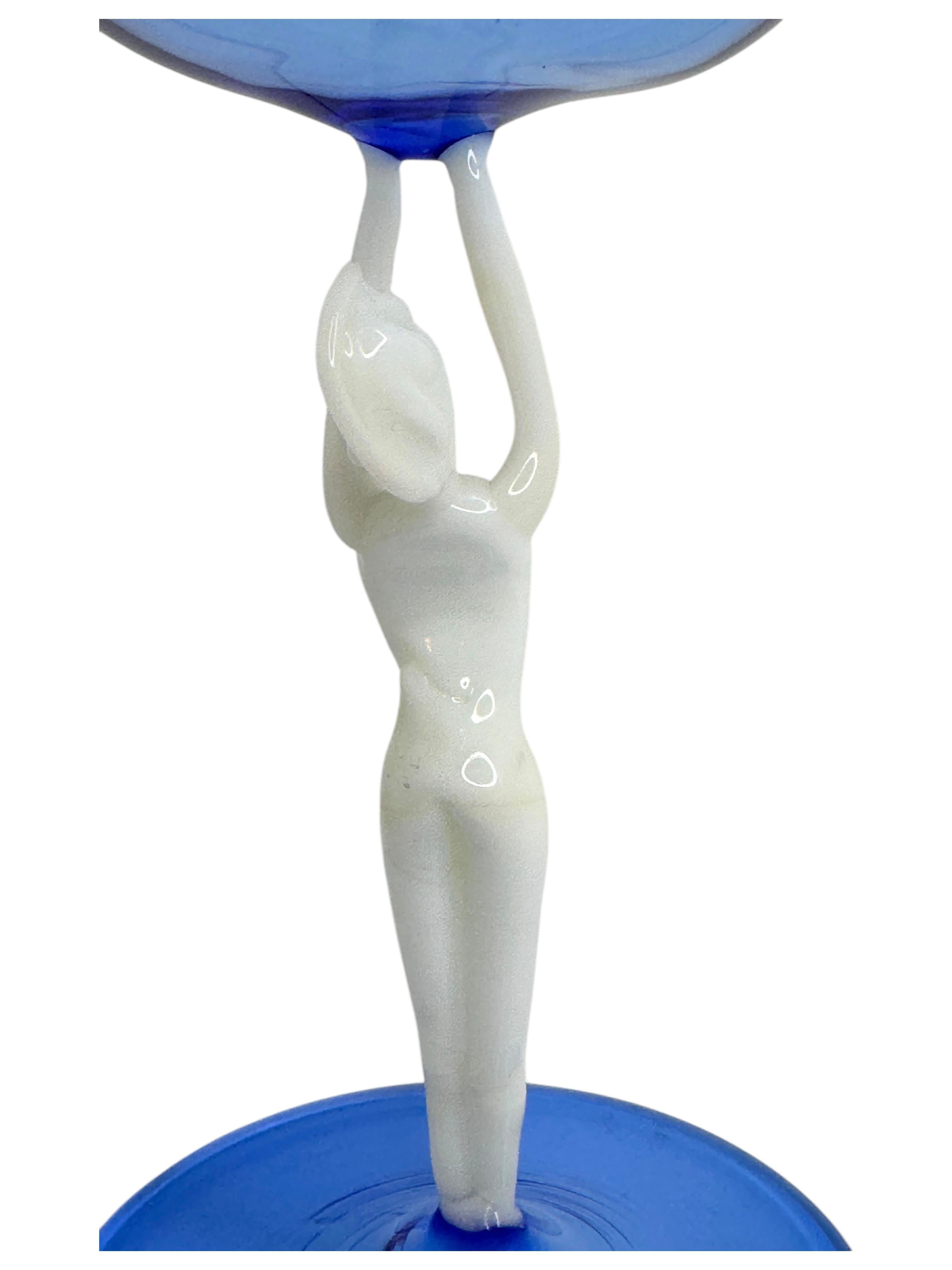 Beautiful Stemware Liqueur Glass, Nude Lady Stem, Bimini Art Vintage Austria For Sale 2