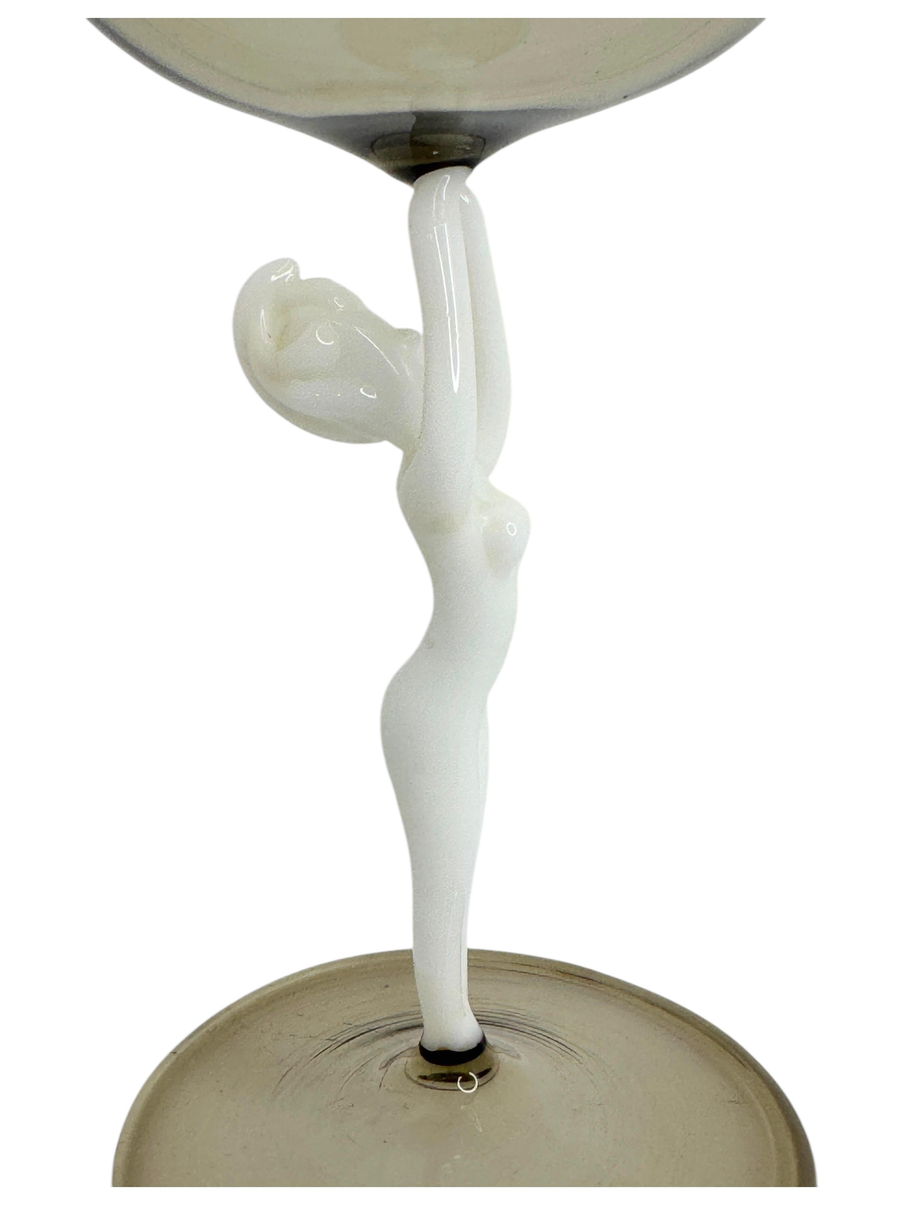 Verre à liqueur Beautiful Stemware, Nude Lady Stem, Bimini Art Vintage Austria en vente 2