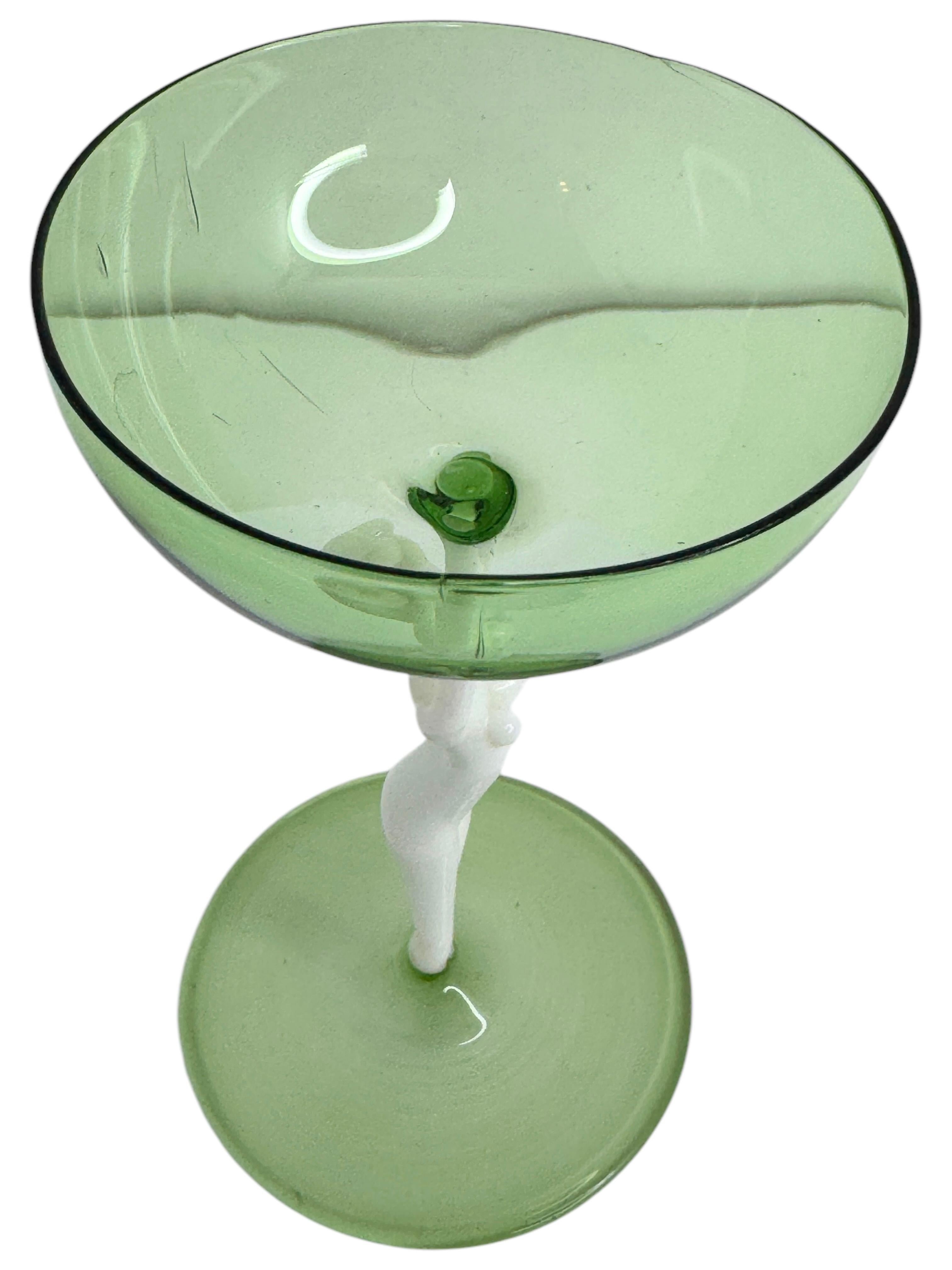 Verre à liqueur Beautiful Stemware, Nude Lady Stem, Bimini Art Vintage Austria en vente 3