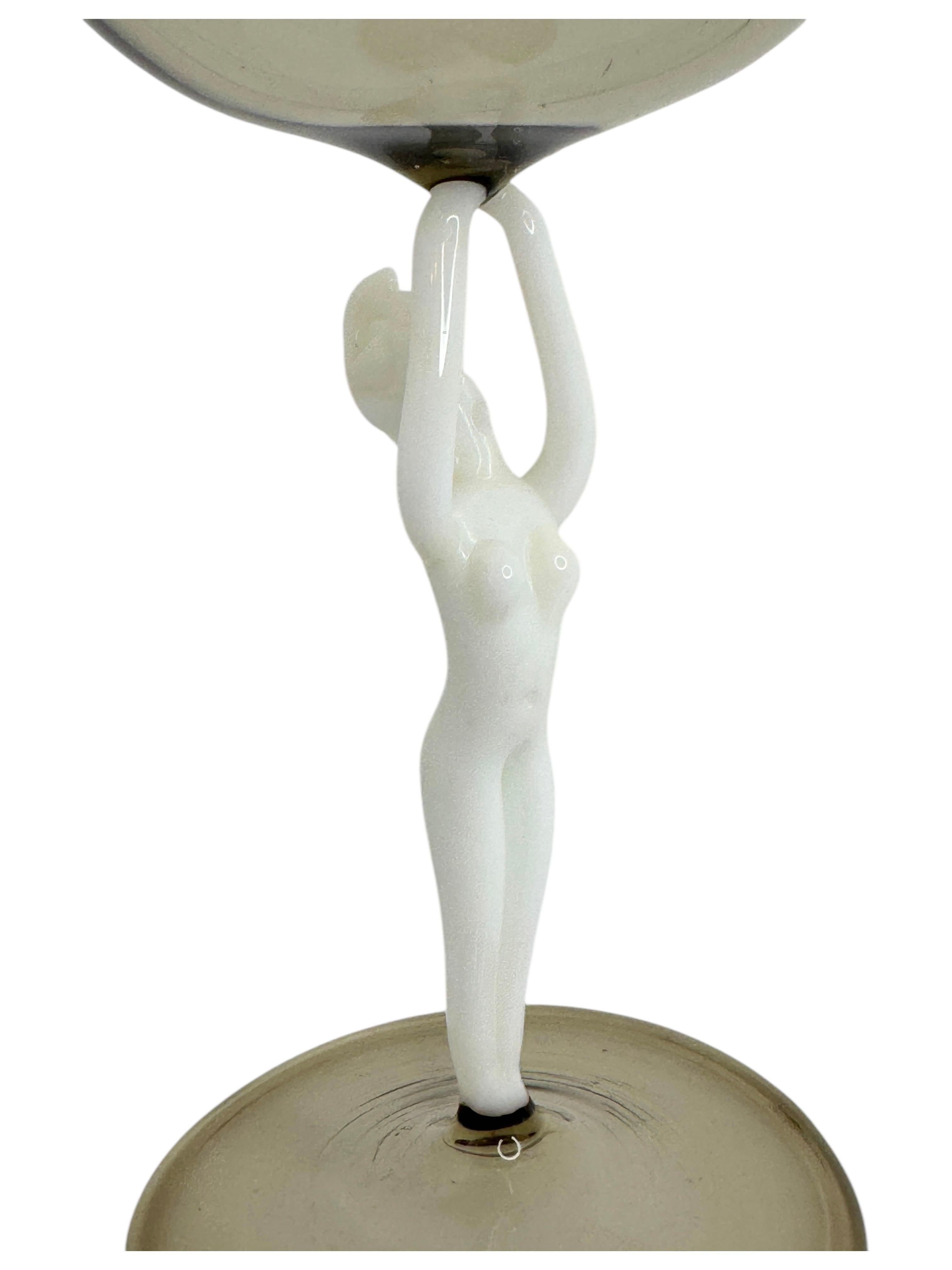 Verre à liqueur Beautiful Stemware, Nude Lady Stem, Bimini Art Vintage Austria en vente 3