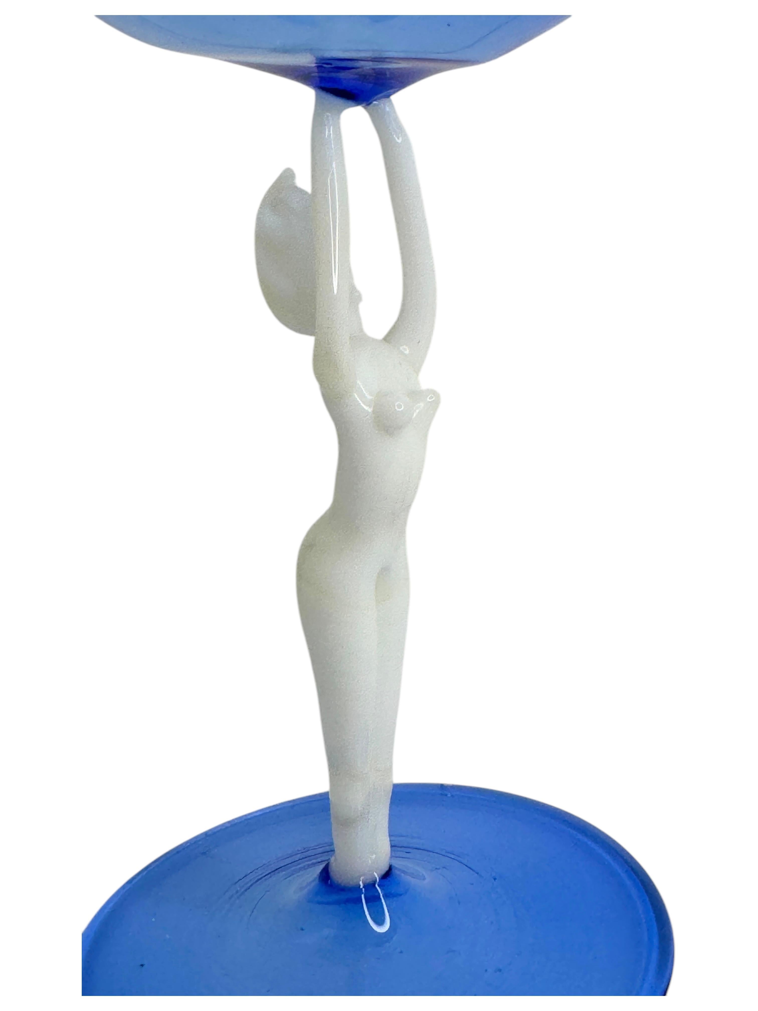 Beautiful Stemware Liqueur Glass, Nude Lady Stem, Bimini Art Vintage Austria For Sale 4