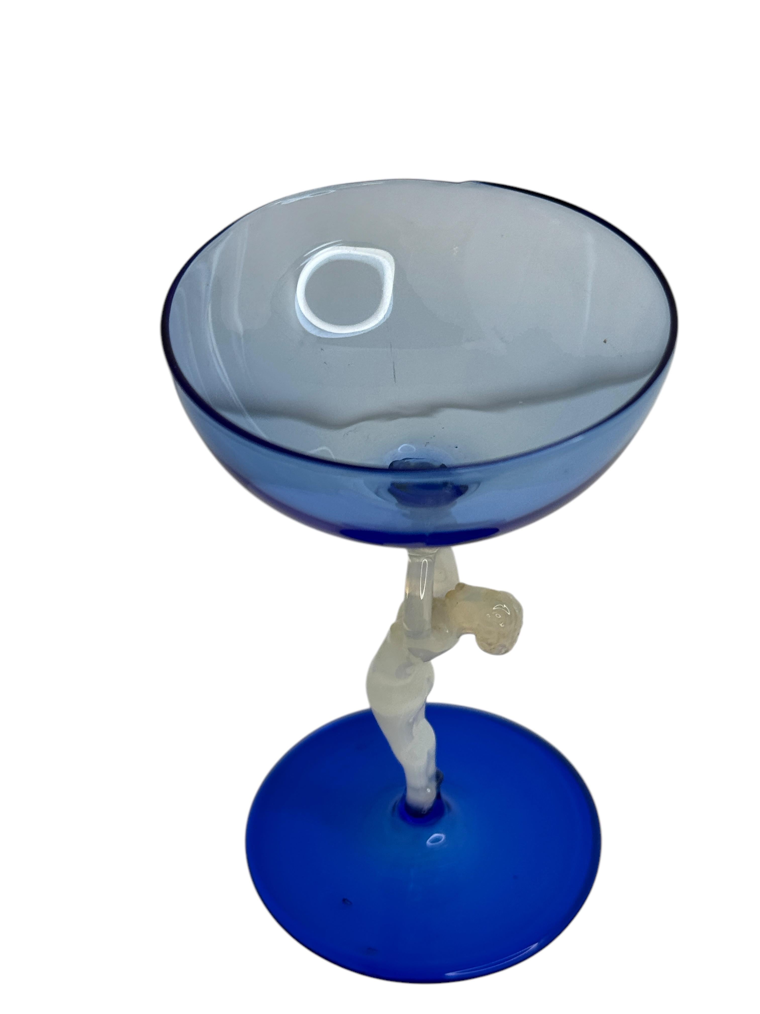 Beautiful Stemware Liqueur Glass, Nude Lady Stem, Bimini Art Vintage Austria For Sale 5