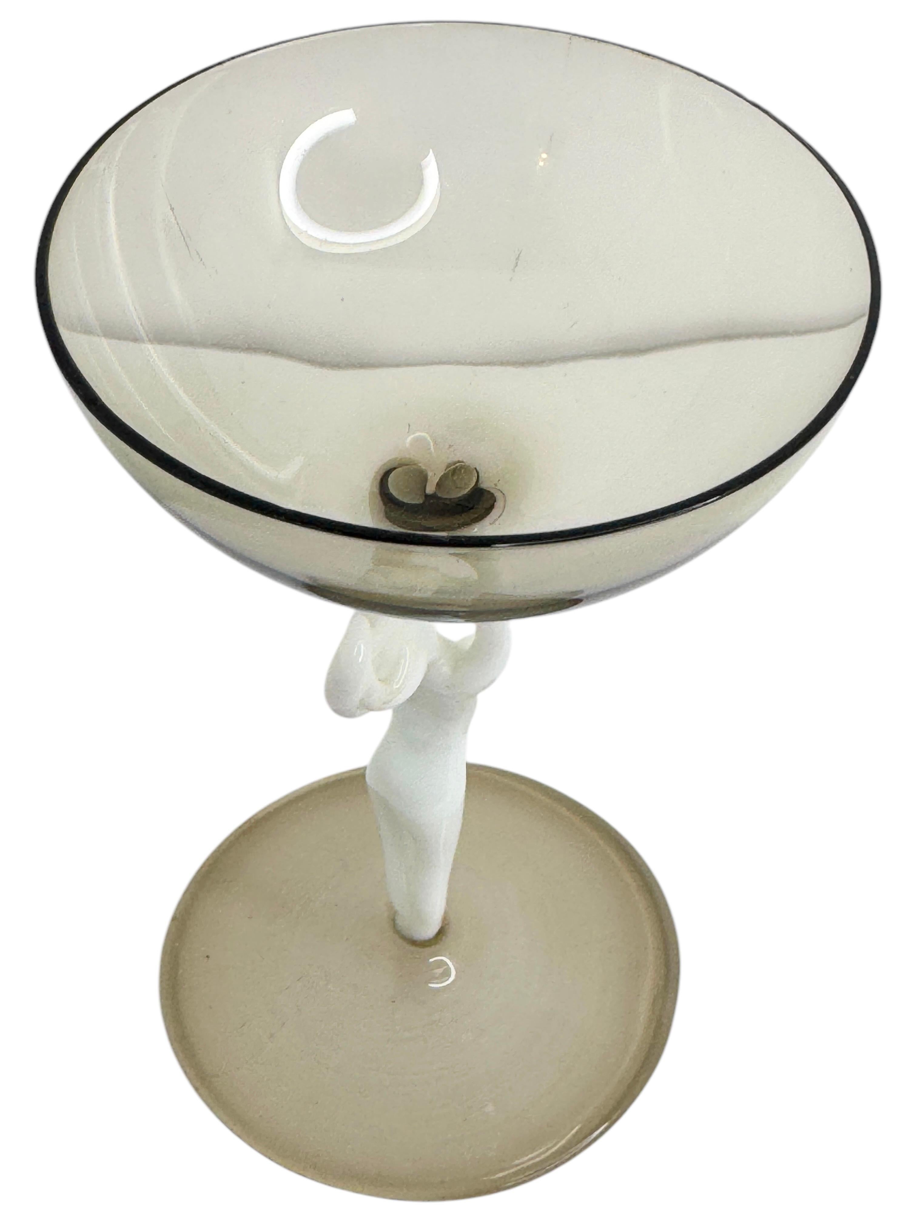 Verre à liqueur Beautiful Stemware, Nude Lady Stem, Bimini Art Vintage Austria en vente 6
