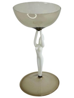 Schönes Stemware Liqueur-Glas, Nude Lady Stem, Bimini-Kunst Vintage Österreich
