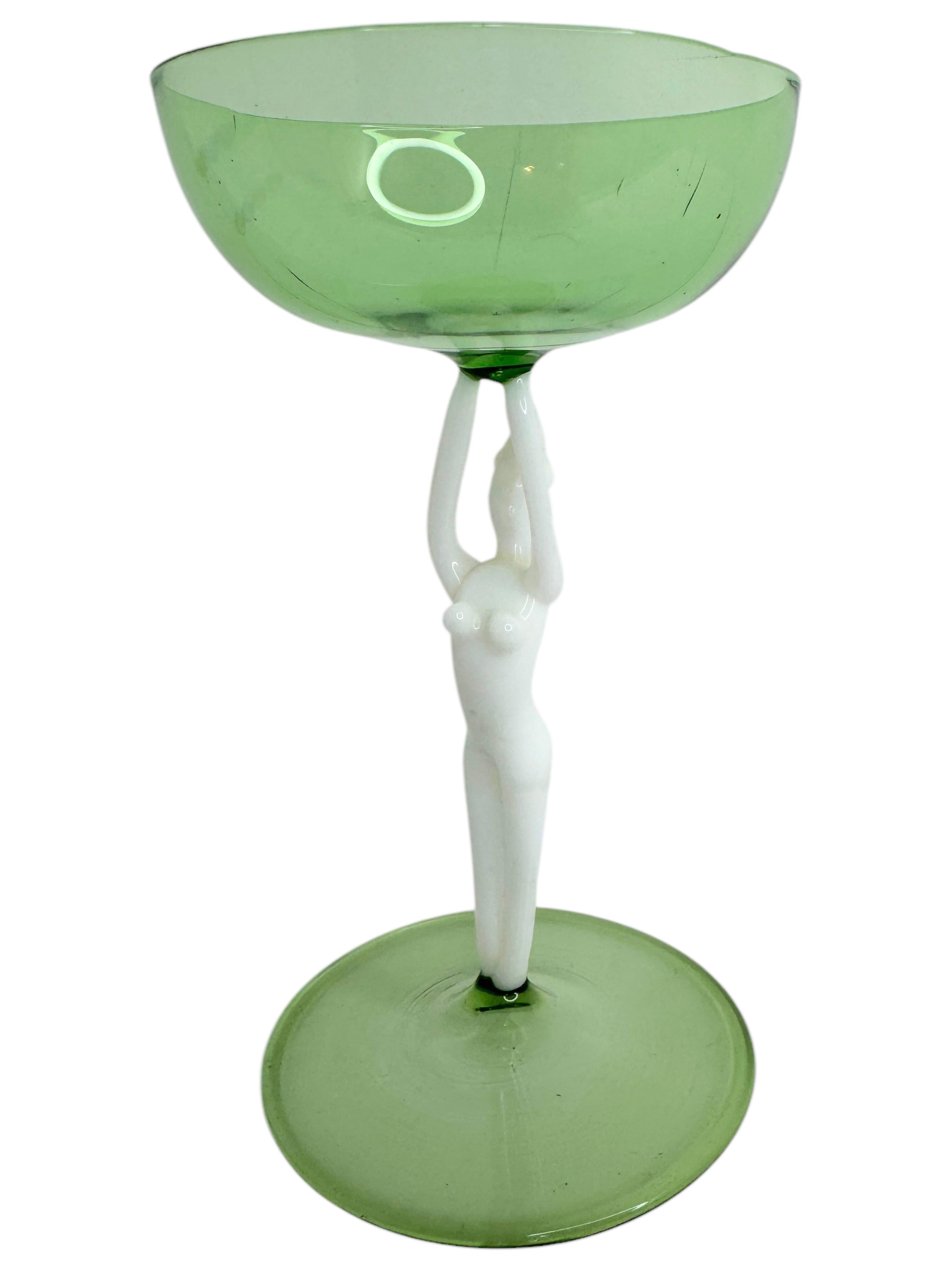 Verre à liqueur Beautiful Stemware, Nude Lady Stem, Bimini Art Vintage Austria Bon état - En vente à Nuernberg, DE