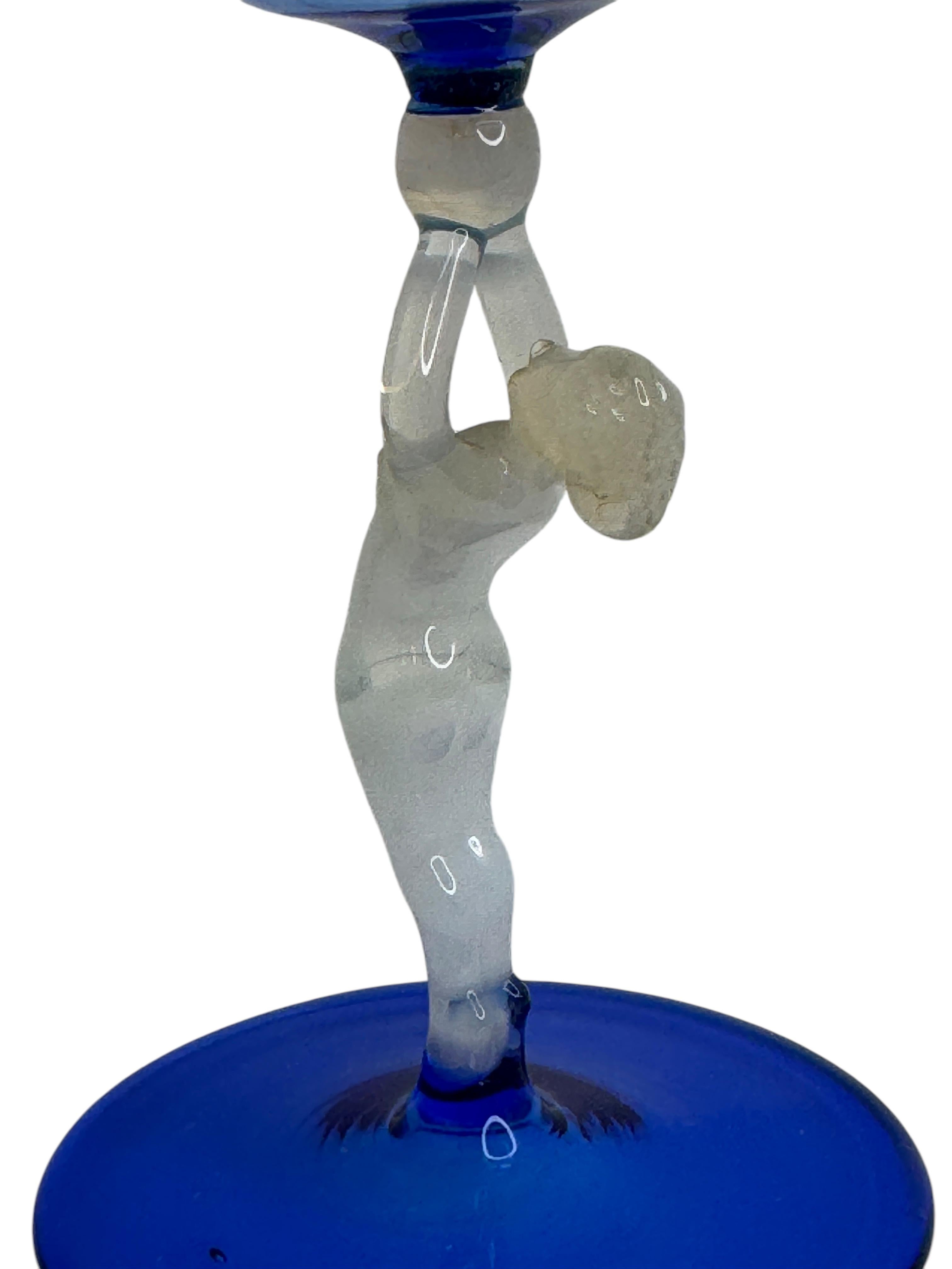 Beautiful Stemware Liqueur Glass, Nude Lady Stem, Bimini Art Vintage Austria For Sale 1
