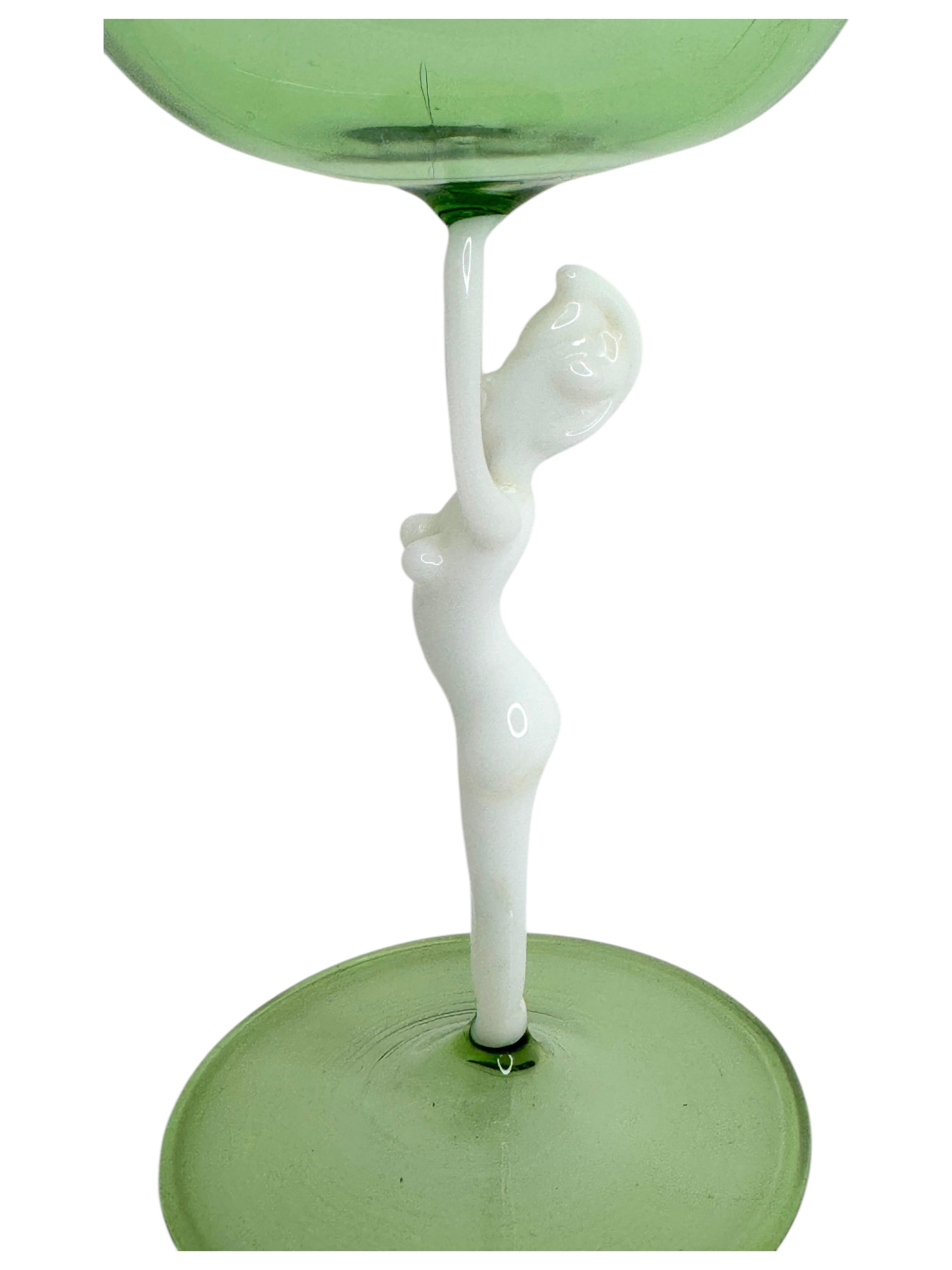 Verre à liqueur Beautiful Stemware, Nude Lady Stem, Bimini Art Vintage Austria en vente 1