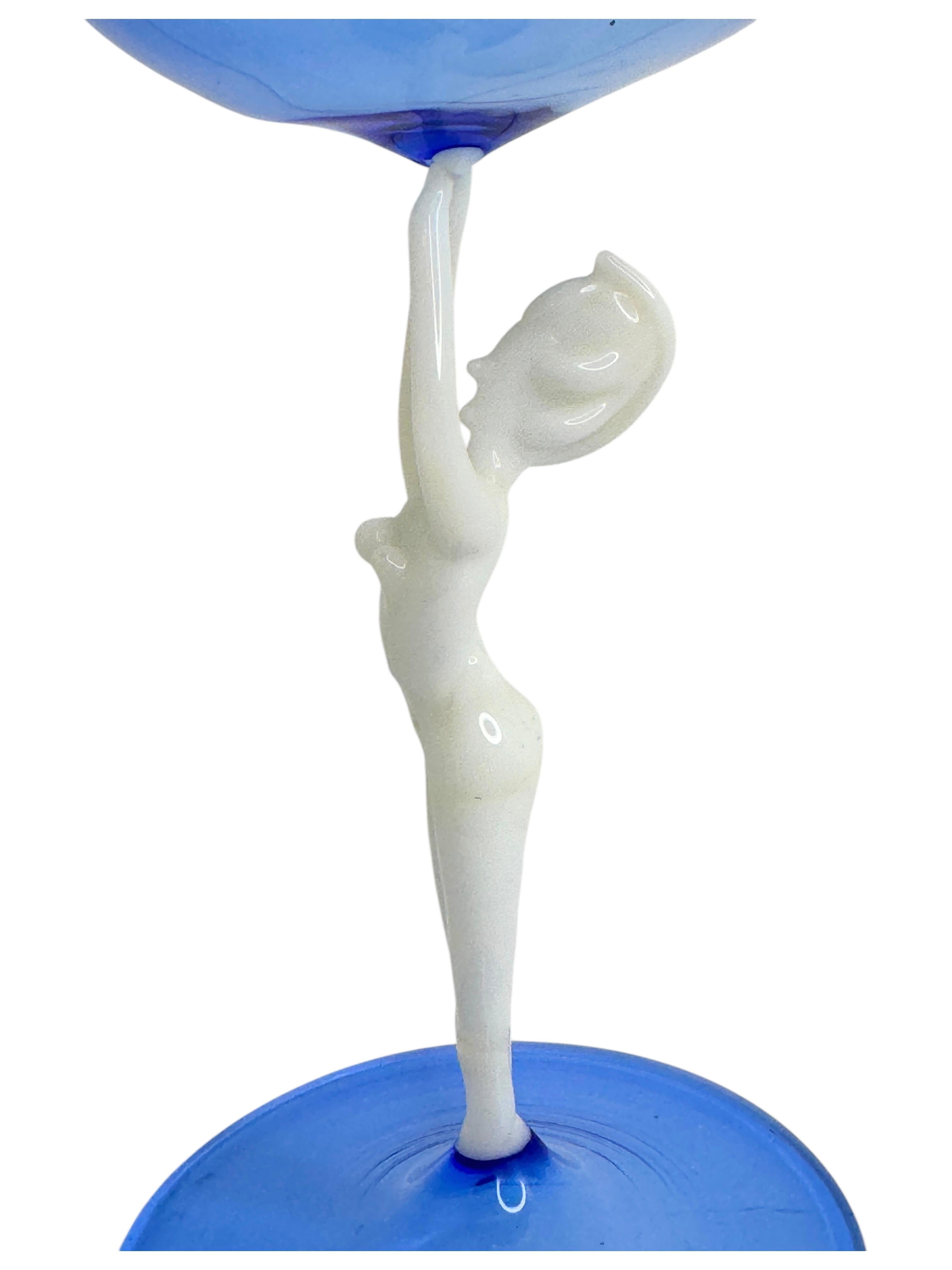 Beautiful Stemware Liqueur Glass, Nude Lady Stem, Bimini Art Vintage Austria For Sale 1
