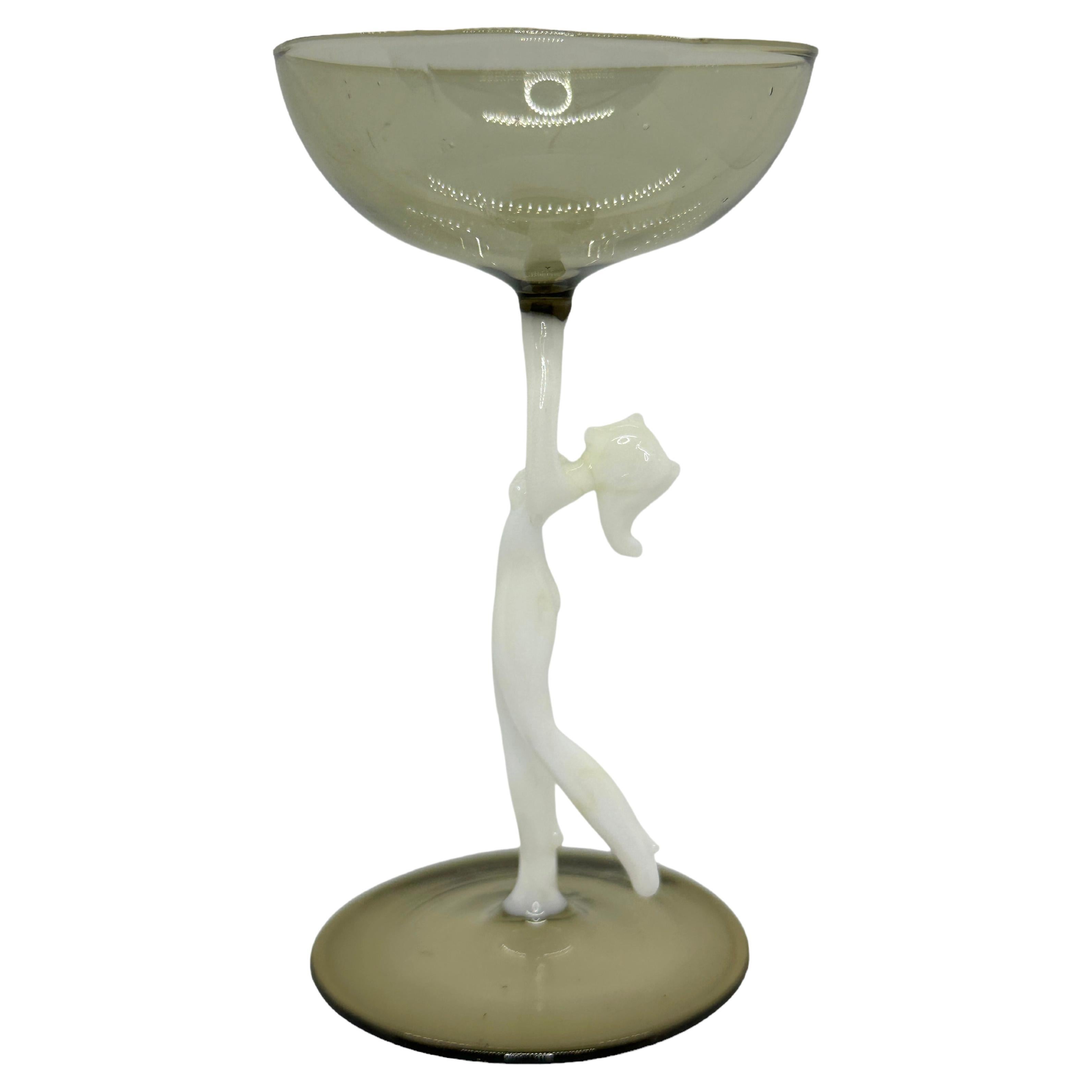 Schönes Stemware Liqueur-Glas, Nude Lady Stem, Bimini-Kunst Vintage Österreich