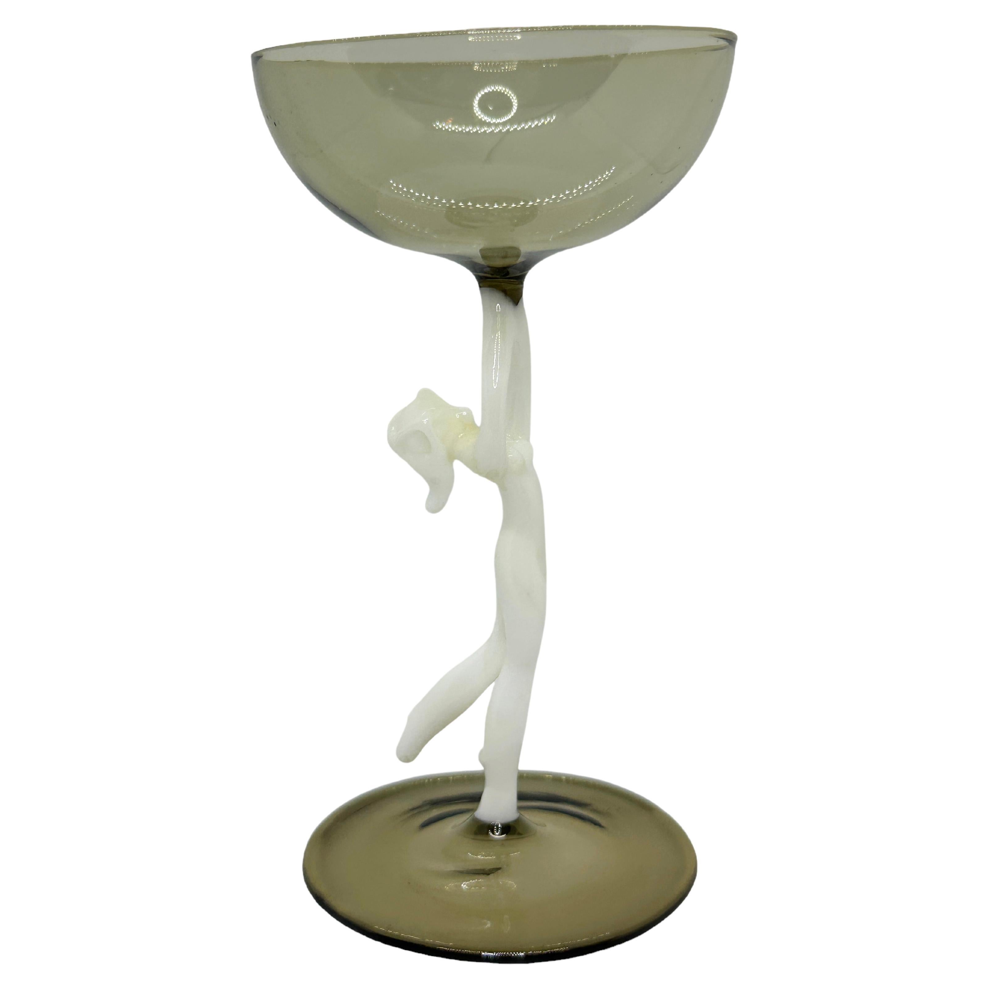 Beautiful Stemware Liqueur Glass, Nude Lady Stem, Bimini Art Vintage Austria For Sale