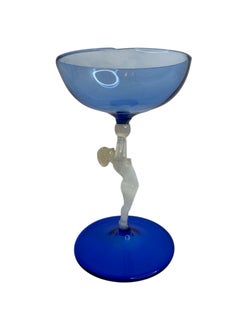 Beautiful Stemware Liqueur Glass, Nude Lady Stem, Bimini Art Vintage Austria
