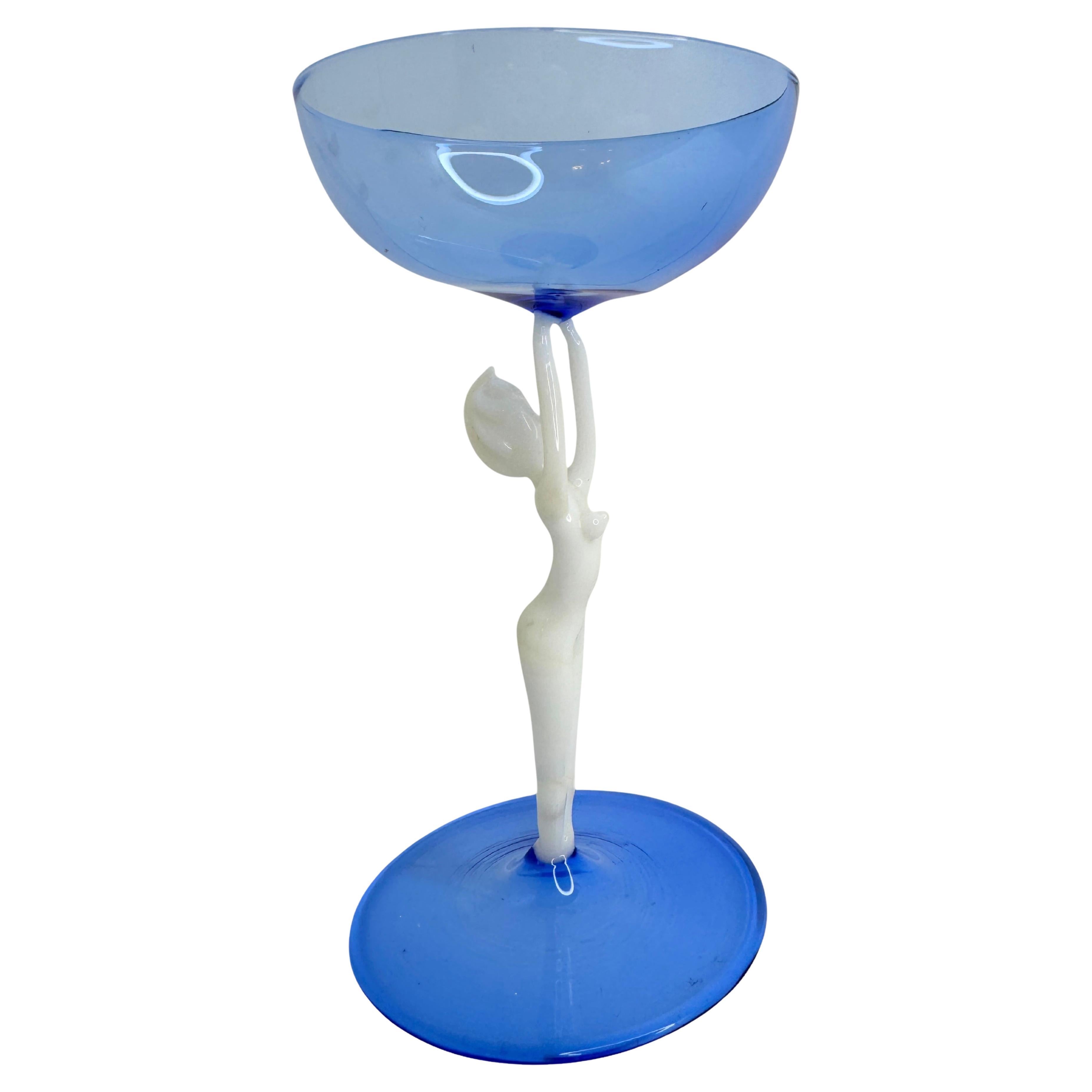 Beautiful Stemware Liqueur Glass, Nude Lady Stem, Bimini Art Vintage Austria