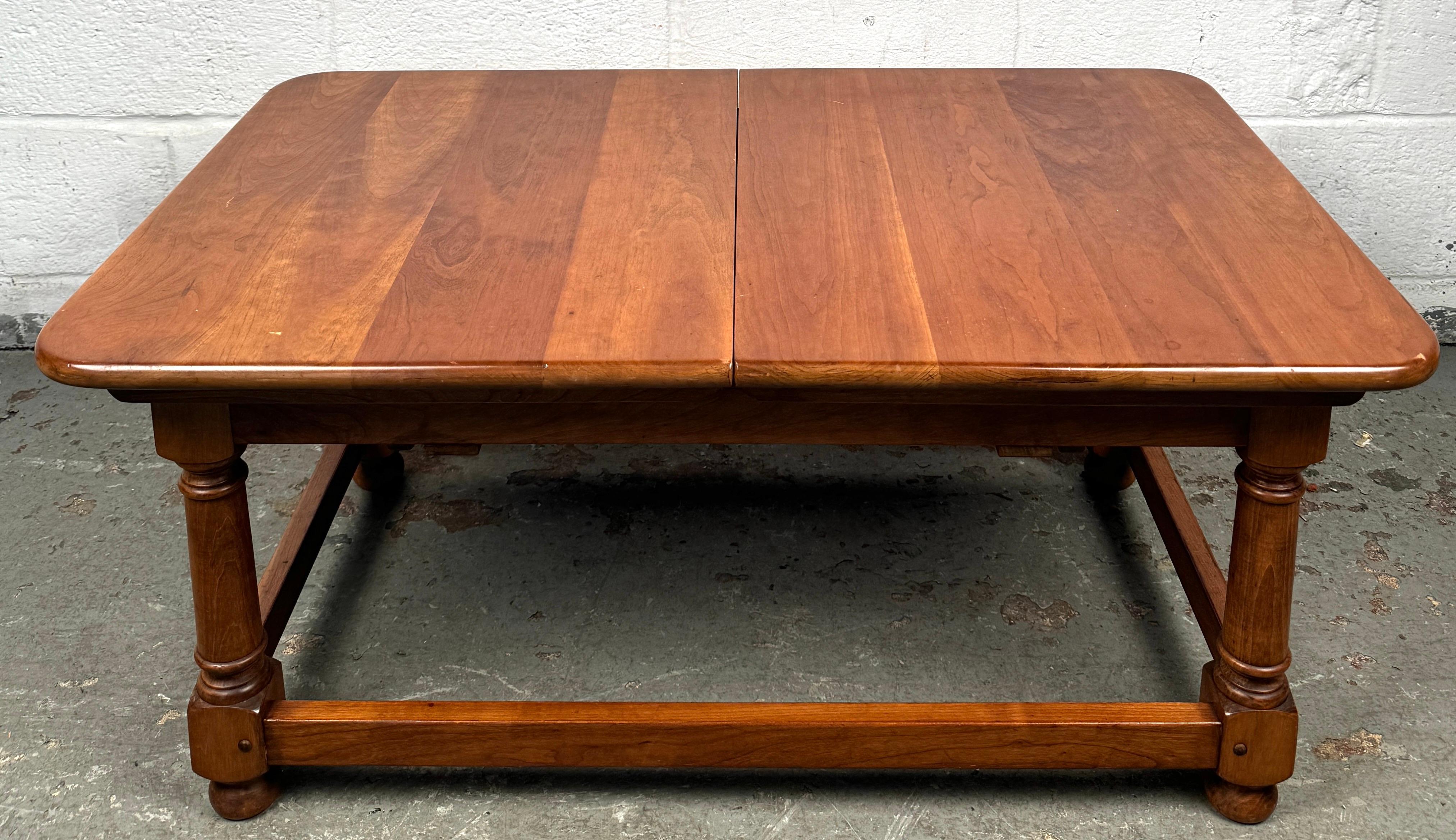 Mid-Century Modern Beautiful Stickley Maple Draw Leaf Coffee Table For Sale