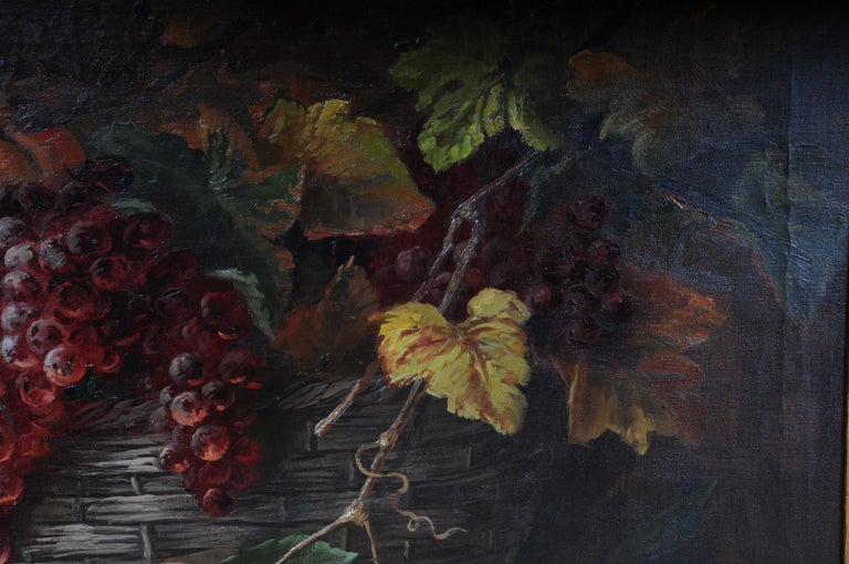 Canvas Beautiful Still Life Painting, Early 20th Century For Sale
