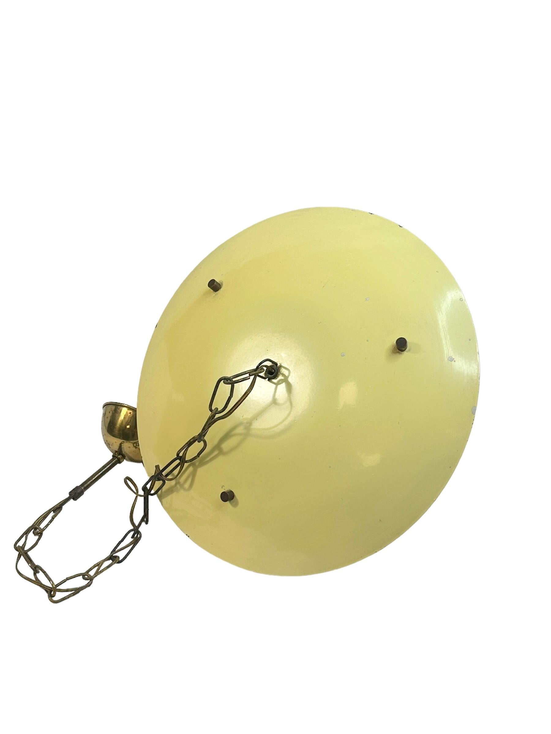 Preciosa lámpara de araña colgante Stilnovo Lantern Vintage Italia, años 50 mediados del siglo XX en venta