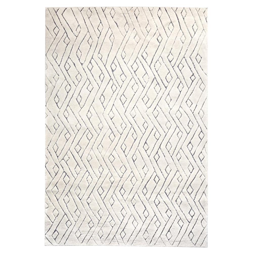 Magnifique et frappant tapis géométrique Rebel Weave personnalisable en crème extra large