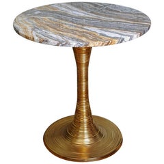 Beautiful Studio Glustin Brass and Onyx Pedestal