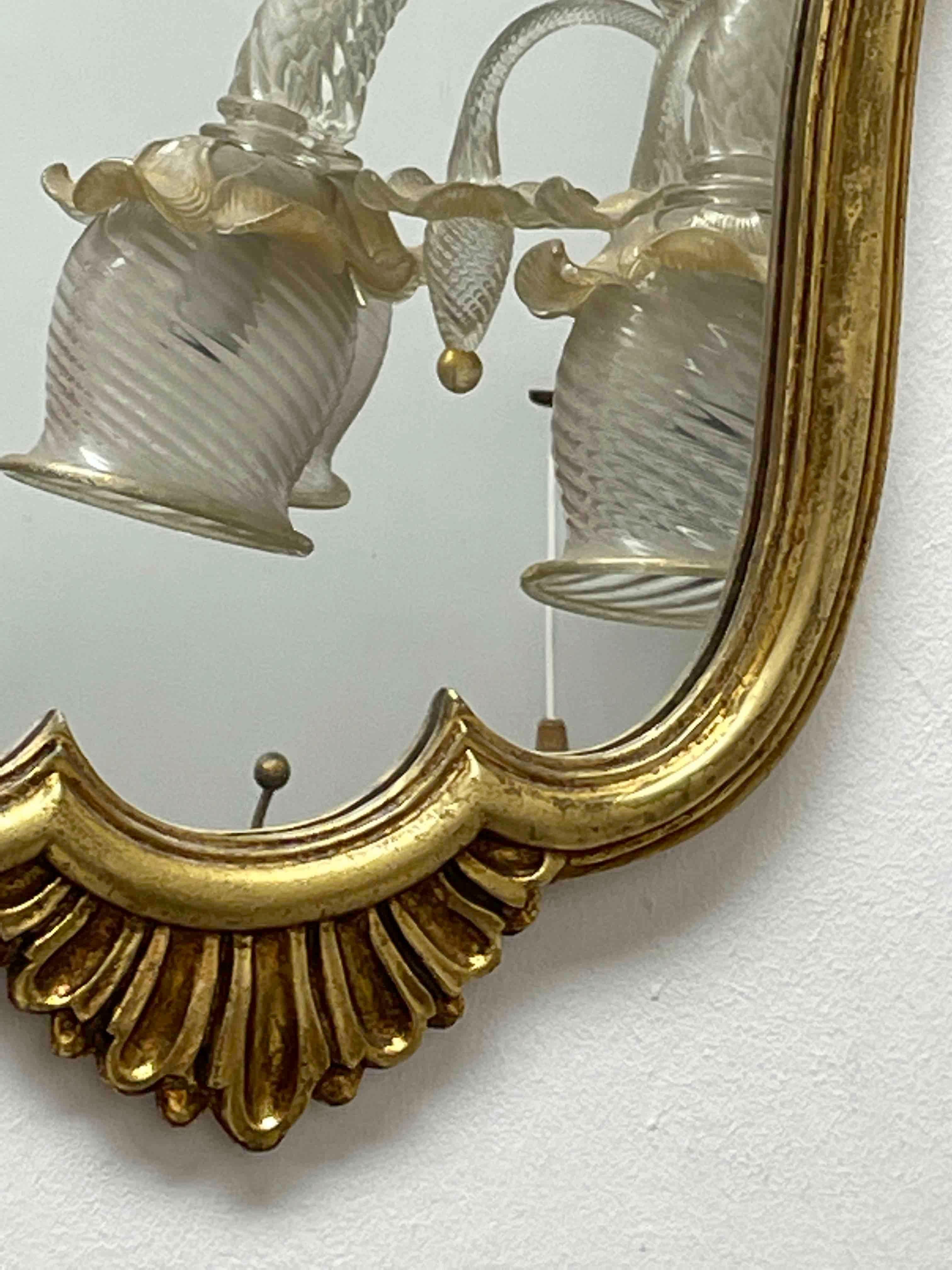 Late Victorian Beautiful Stunning Gilded Tole Toleware Mirror Vintage, Italy, 1950s