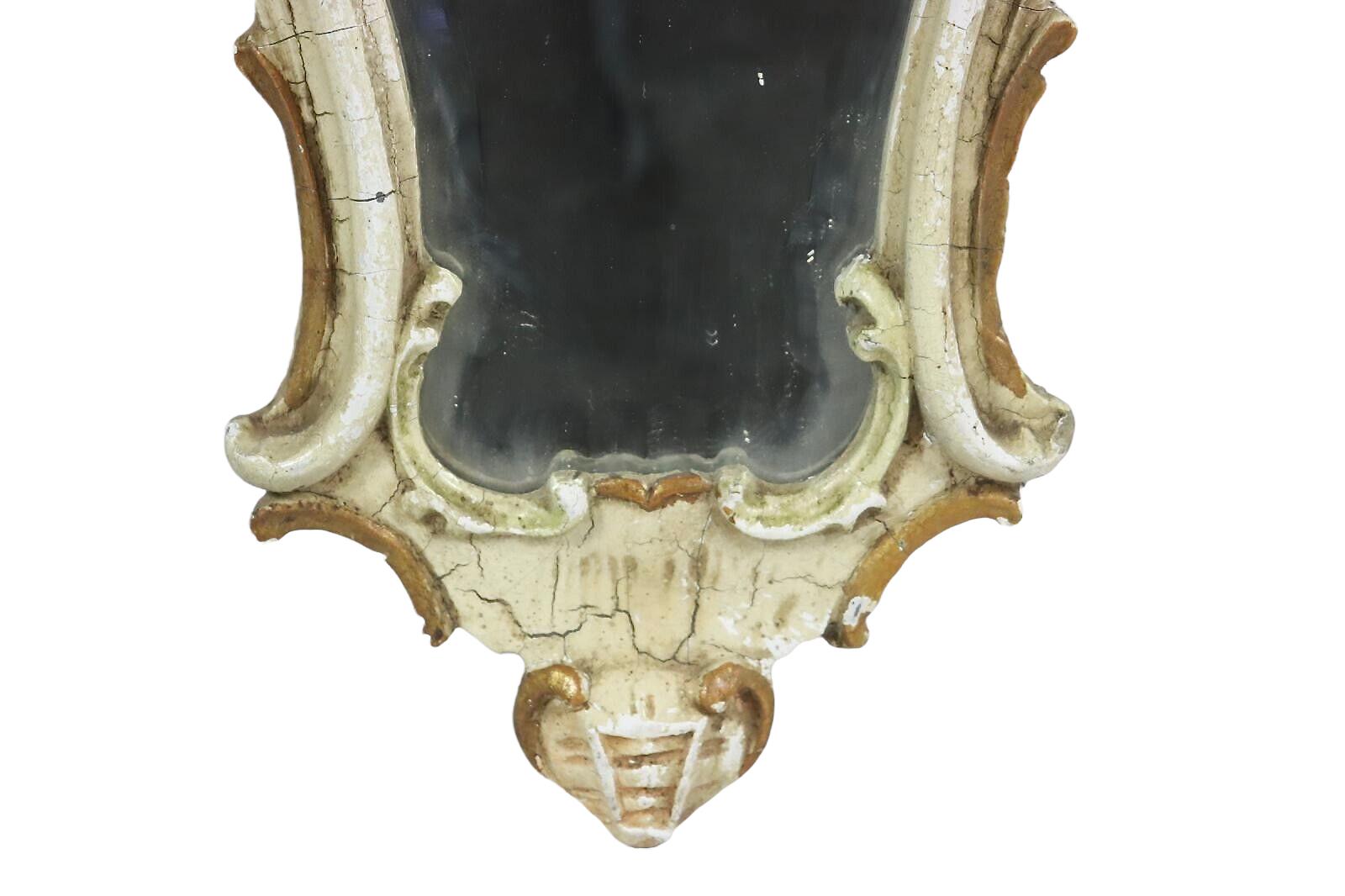 Beautiful Stunning Rococo Tole Toleware Mirror Vintage, Germany, 19th Century For Sale 8