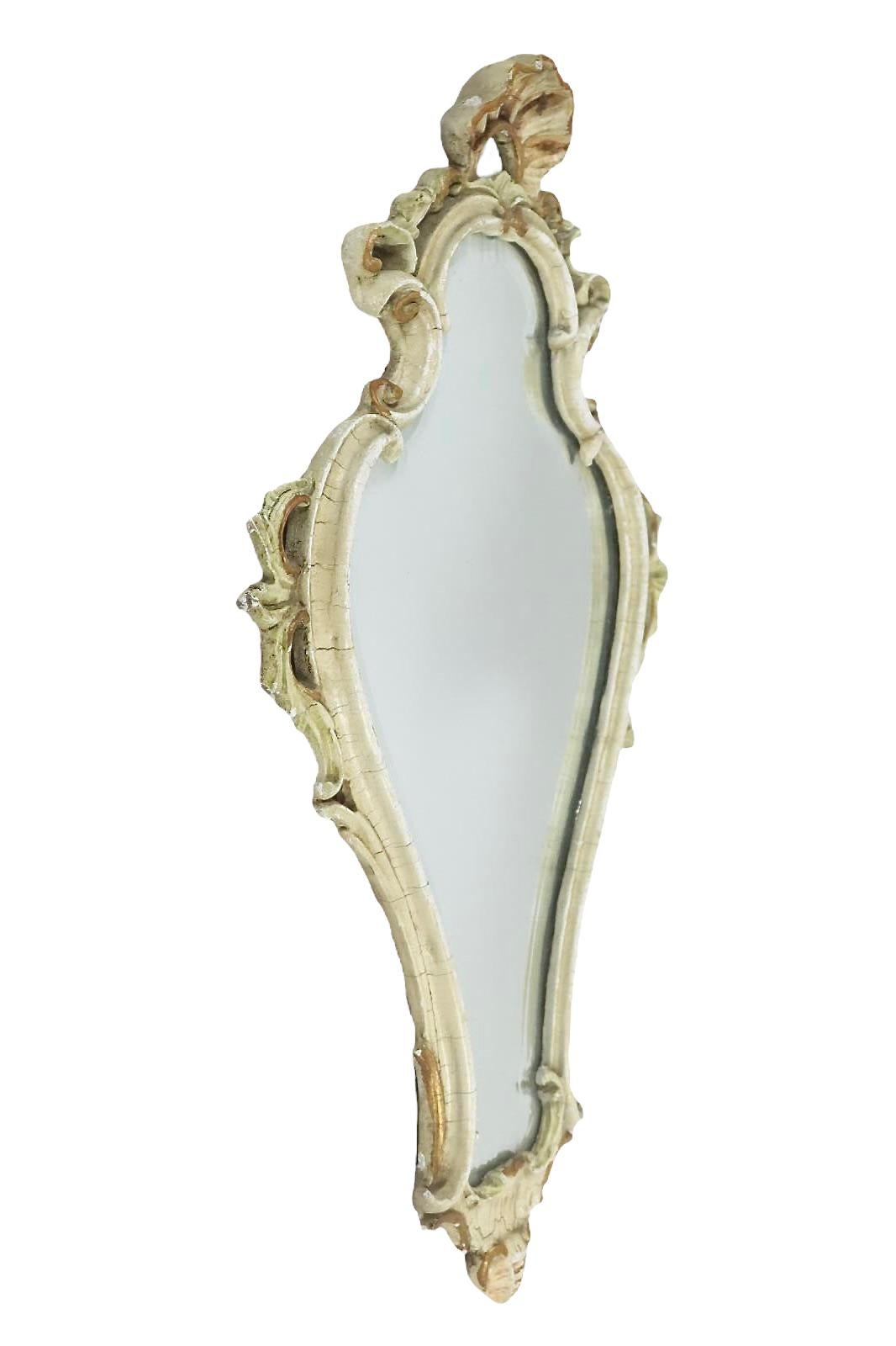 Beautiful Stunning Rococo Tole Toleware Mirror Vintage, Germany, 19th Century For Sale 9