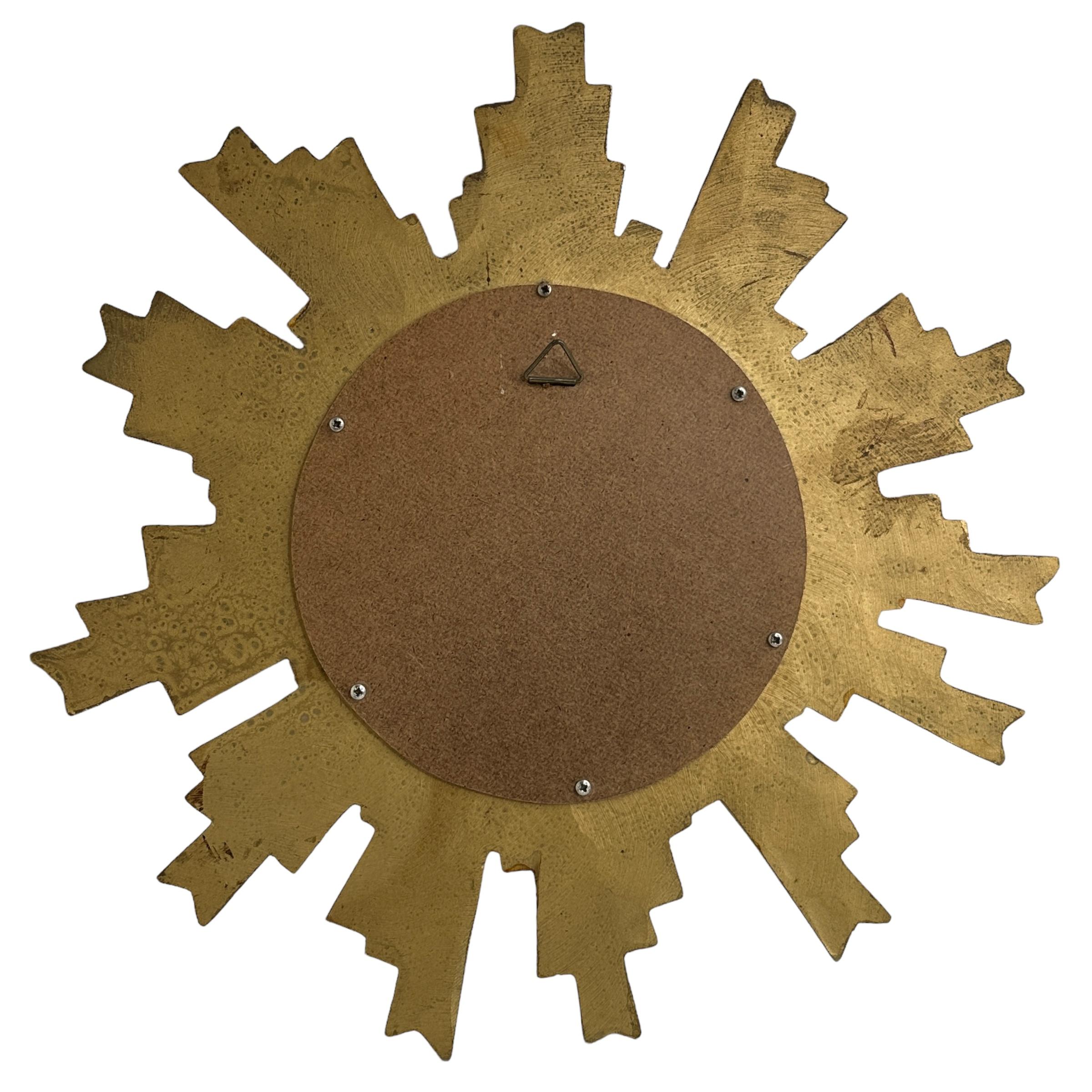 Beautiful Sunburst Starburst Convex Mirror Composition, German, circa 1960s For Sale 2