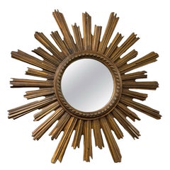 Wunderschöne flache Spiegelkomposition im Sunburst- und Starburst-Stil, Deutschland, CIRCA 1960