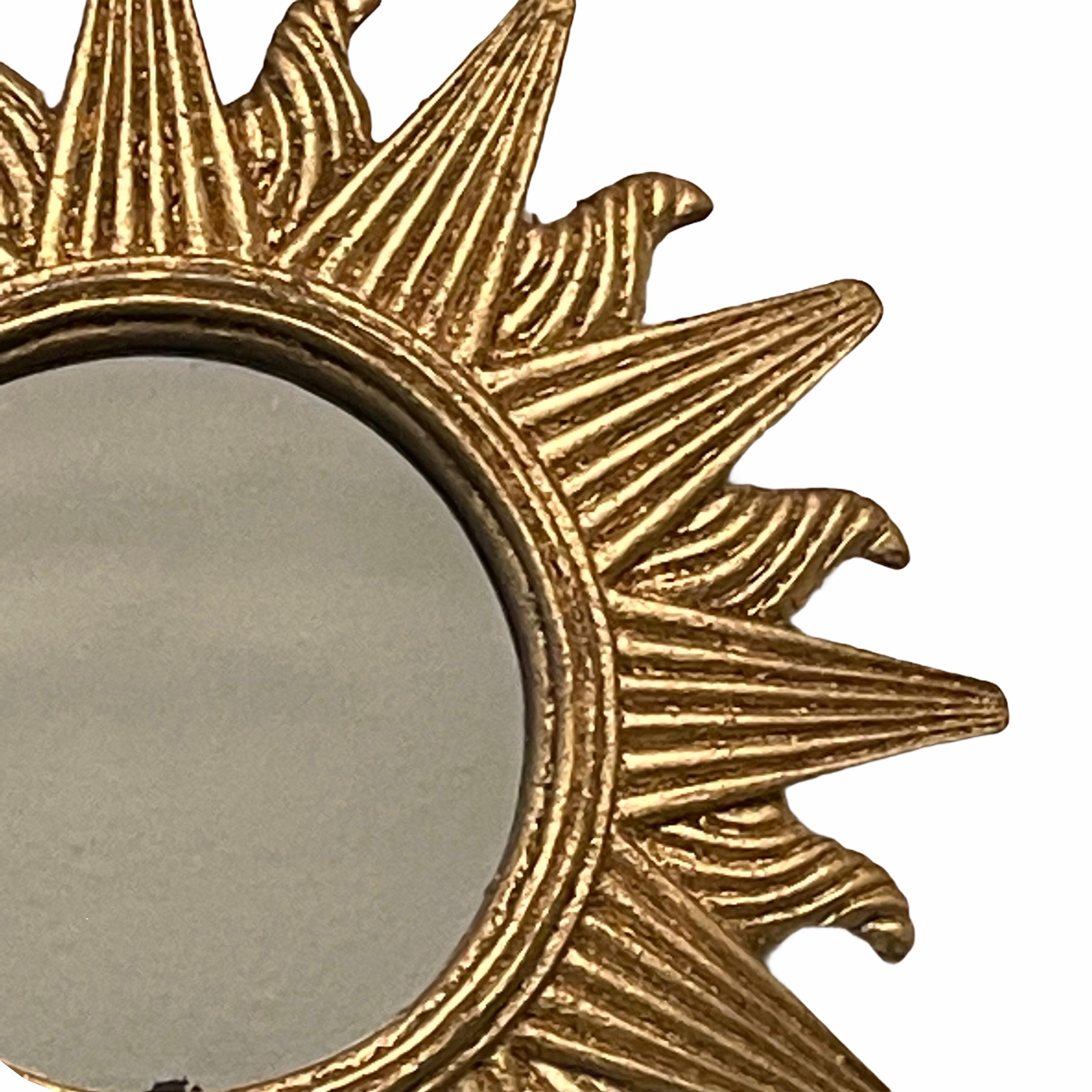 Beautiful Sunburst Starburst Mirror Composition, German, circa 1970s In Good Condition In Nuernberg, DE