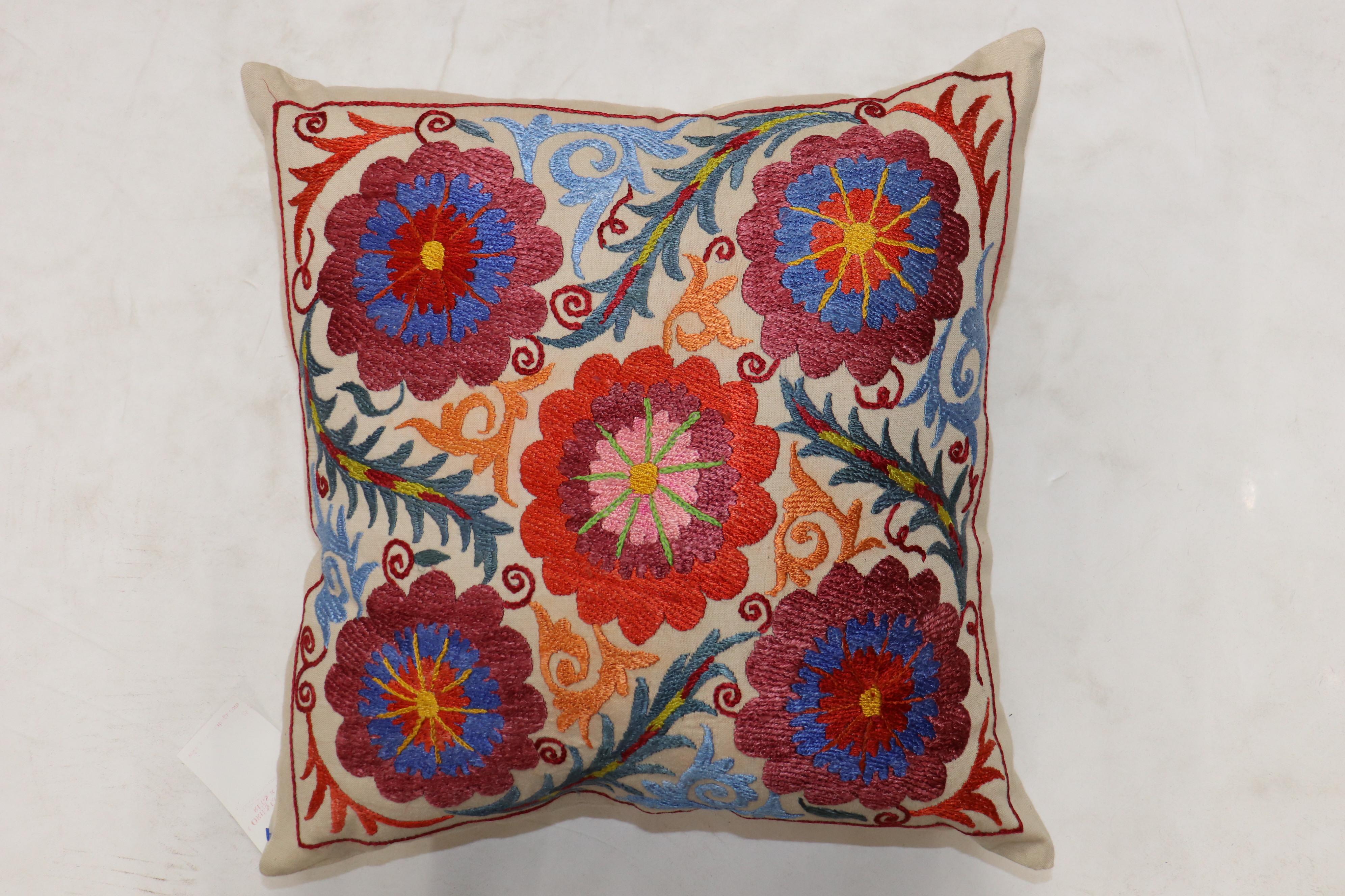 Elizabethan Beautiful Suzani Embroidery Textile Pillow