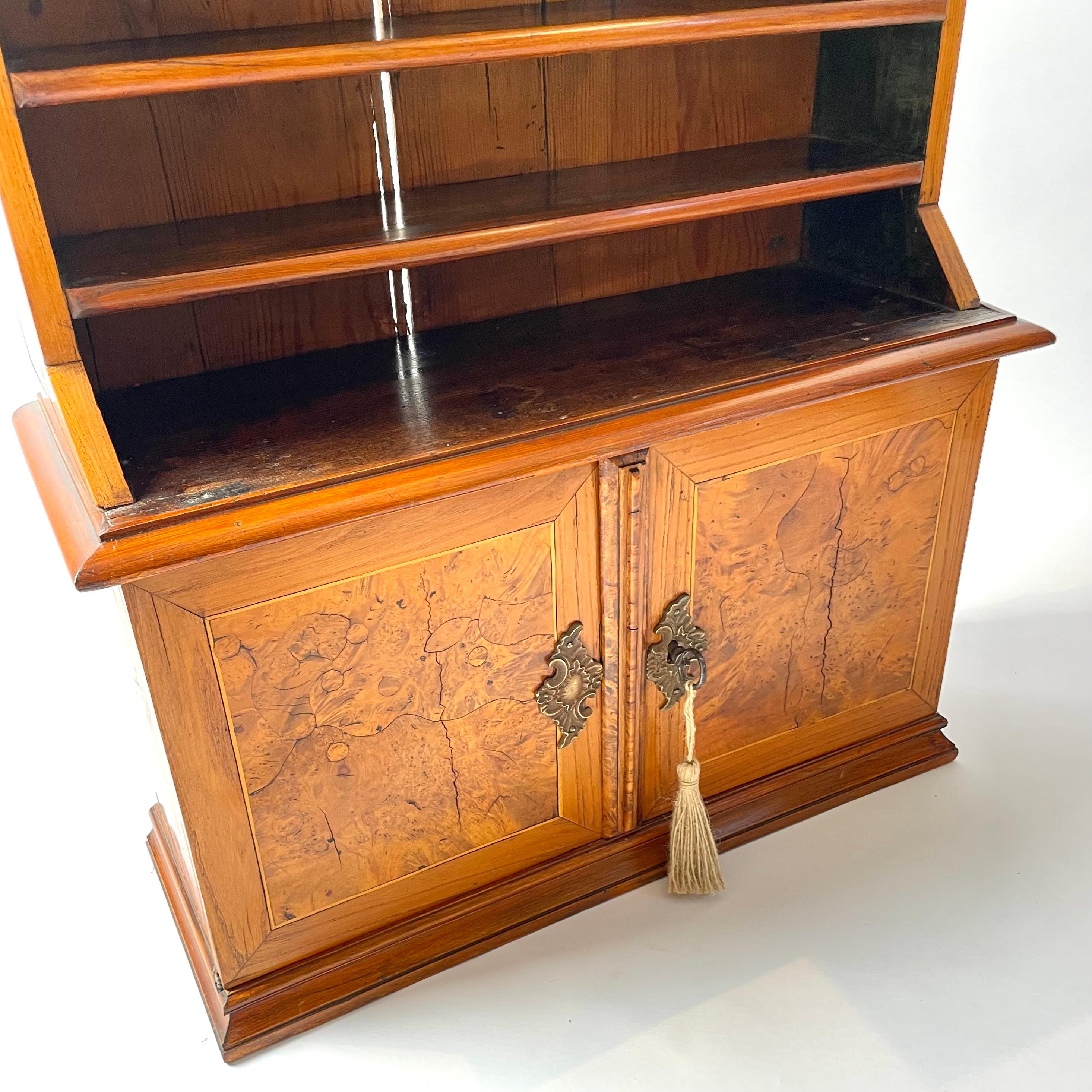 Beautiful Swedish alder root Wall Cabinet from Mid-18th Century For Sale 4