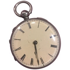 Antique Beautiful Swiss Silver Musical Pocket Watch