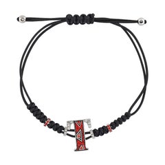 Bracciale alla moda Lettera T Oro bianco Diamanti bianchi Zaffiri arancioni Micromosaico