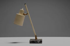 Bellissima lampada da tavolo di Stilux Milano in metallo e marmo, Italia, anni '50