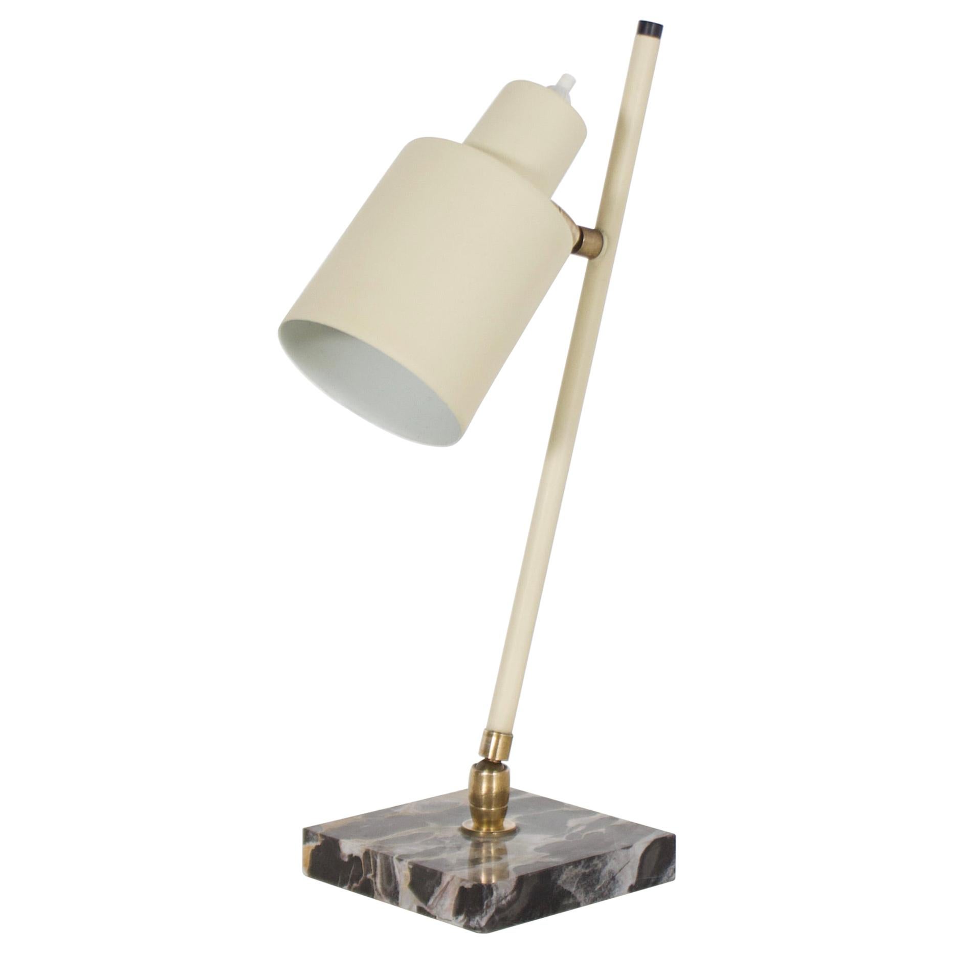 Beautiful Table Lamp by Stilux Milano in Metal and Marble, Italy, 1950s For Sale