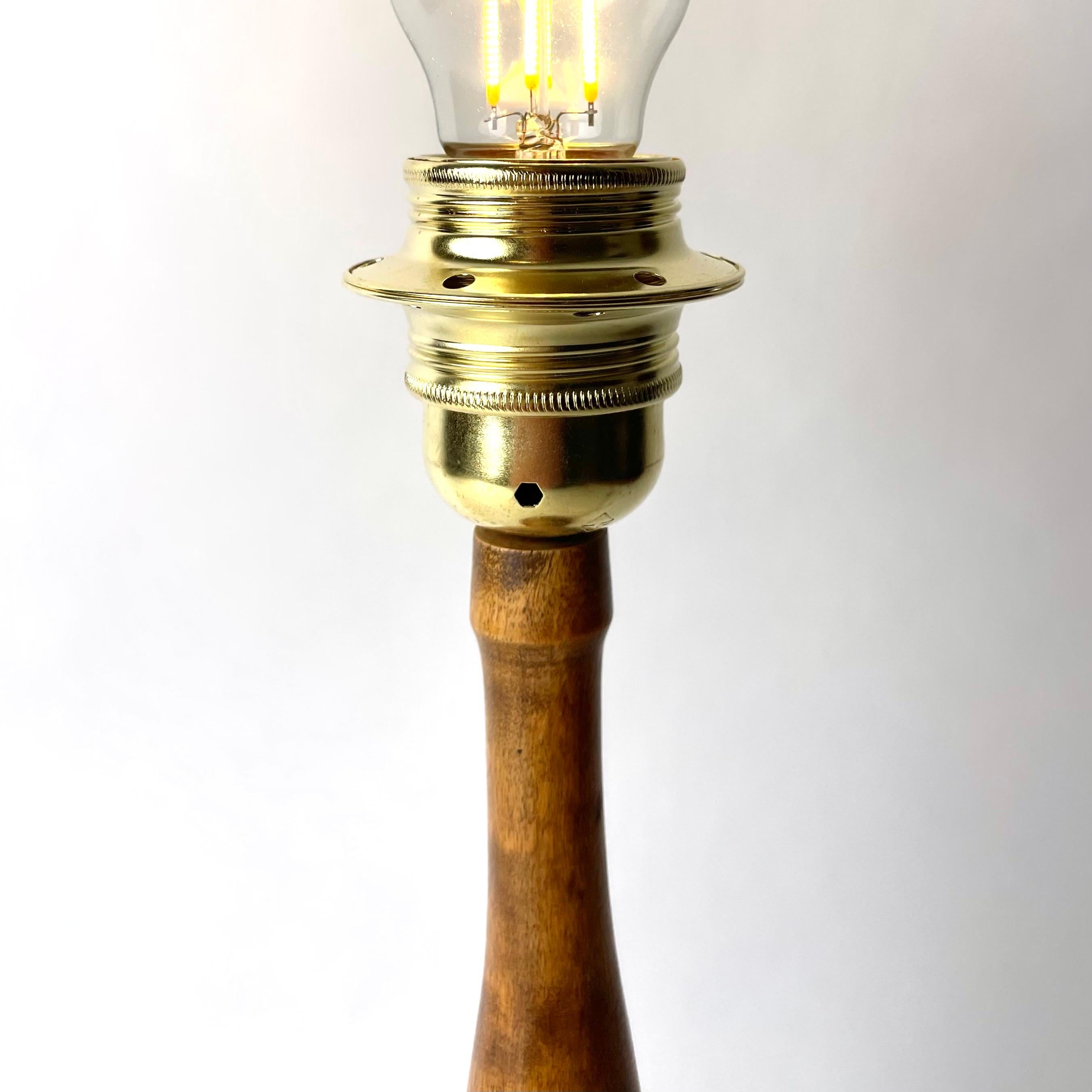 Beautiful Table Lamp in Karelian Birch, Swedish Grace 1920s For Sale 1