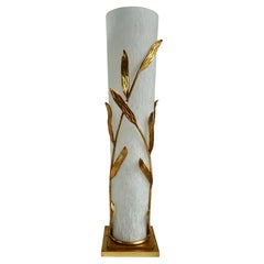 Magnifique lampe de bureau en verre de Murano et bronze doré