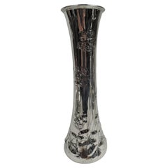 Beautiful Tall American Art Nouveau Sterling Silver Vase
