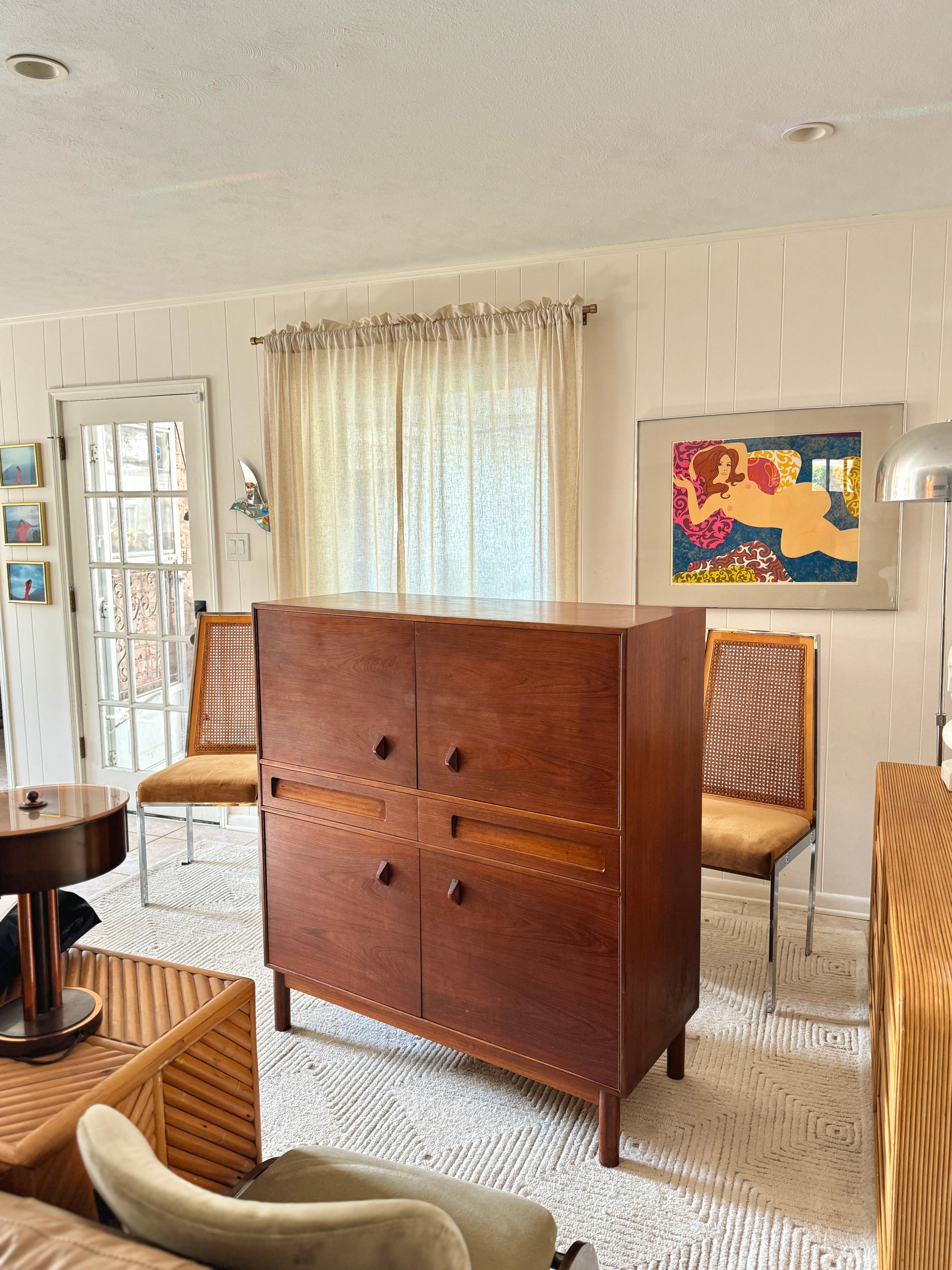 Mid-Century Modern Beautiful tall sideboard designed by Tom Robertson for A.H. McIntosh in Scotland For Sale