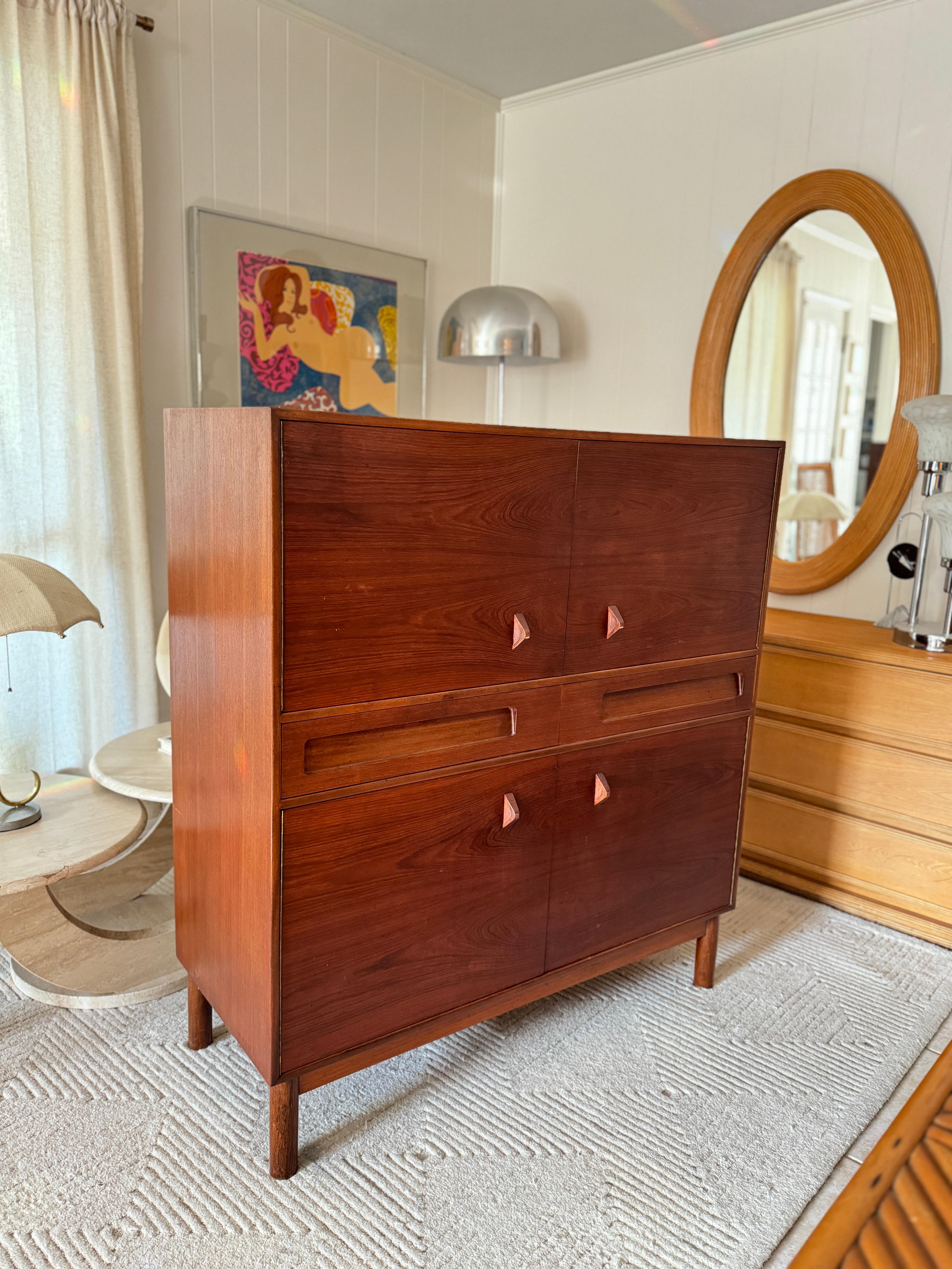 Mid-20th Century Beautiful tall sideboard designed by Tom Robertson for A.H. McIntosh in Scotland