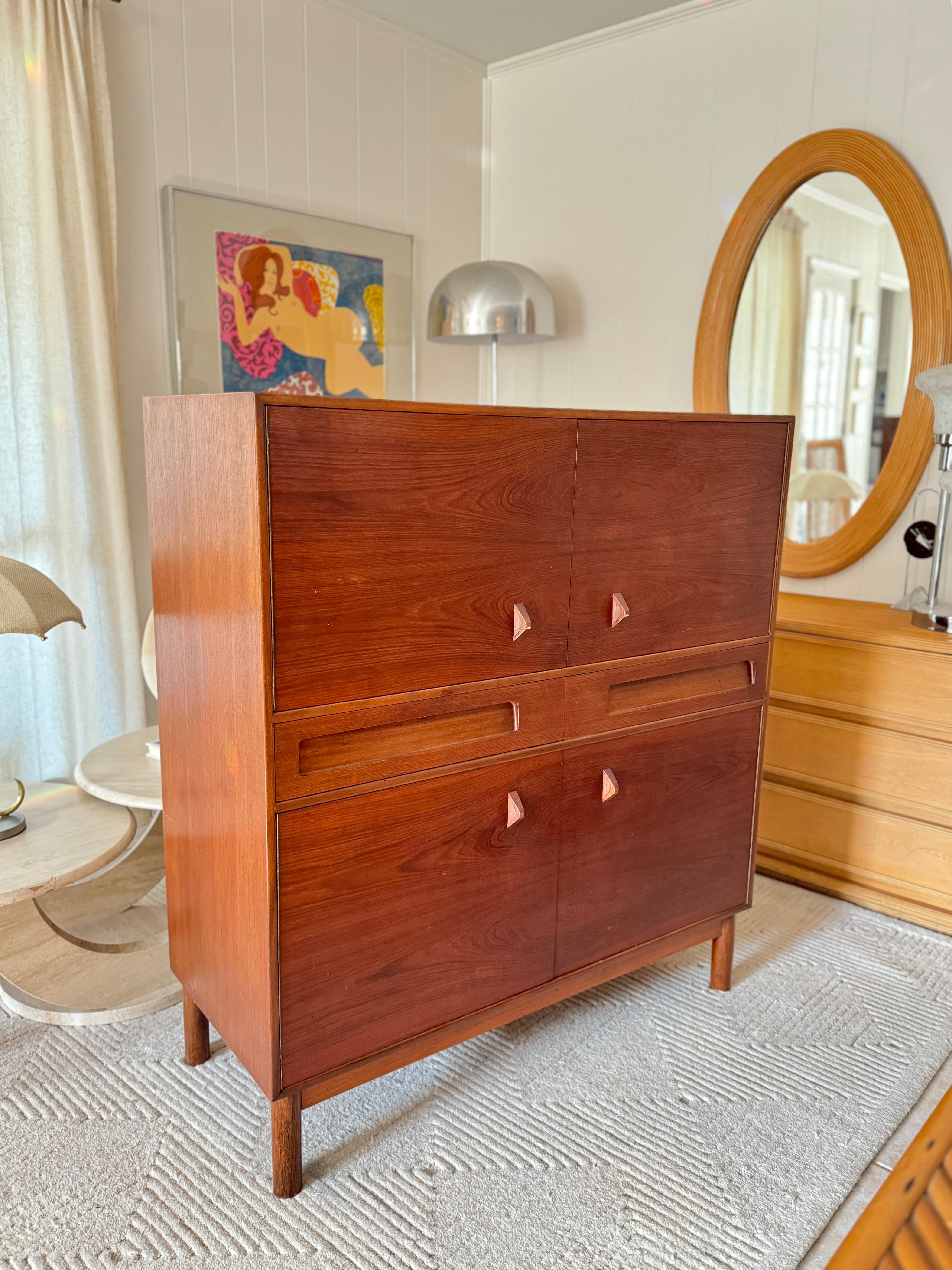 Beautiful tall sideboard designed by Tom Robertson for A.H. McIntosh in Scotland For Sale 1