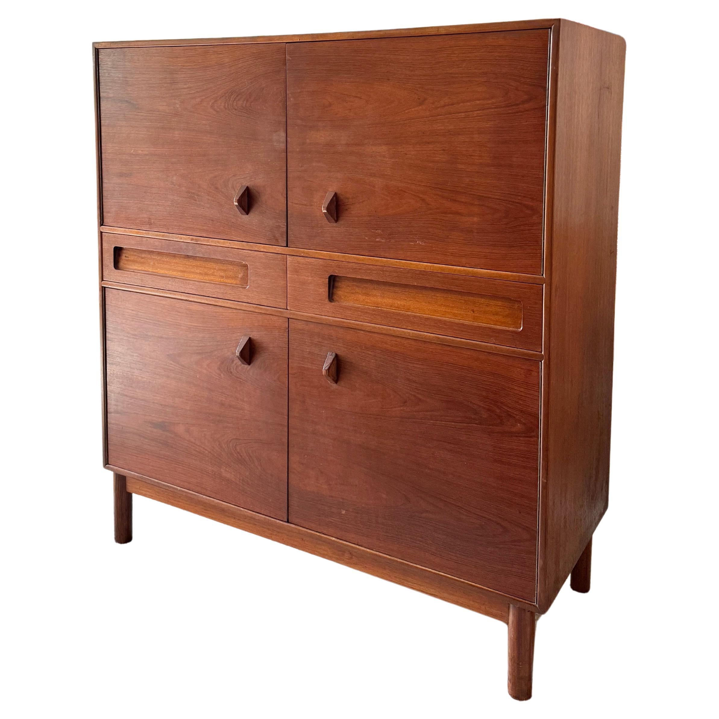 Beautiful tall sideboard designed by Tom Robertson for A.H. McIntosh in Scotland For Sale